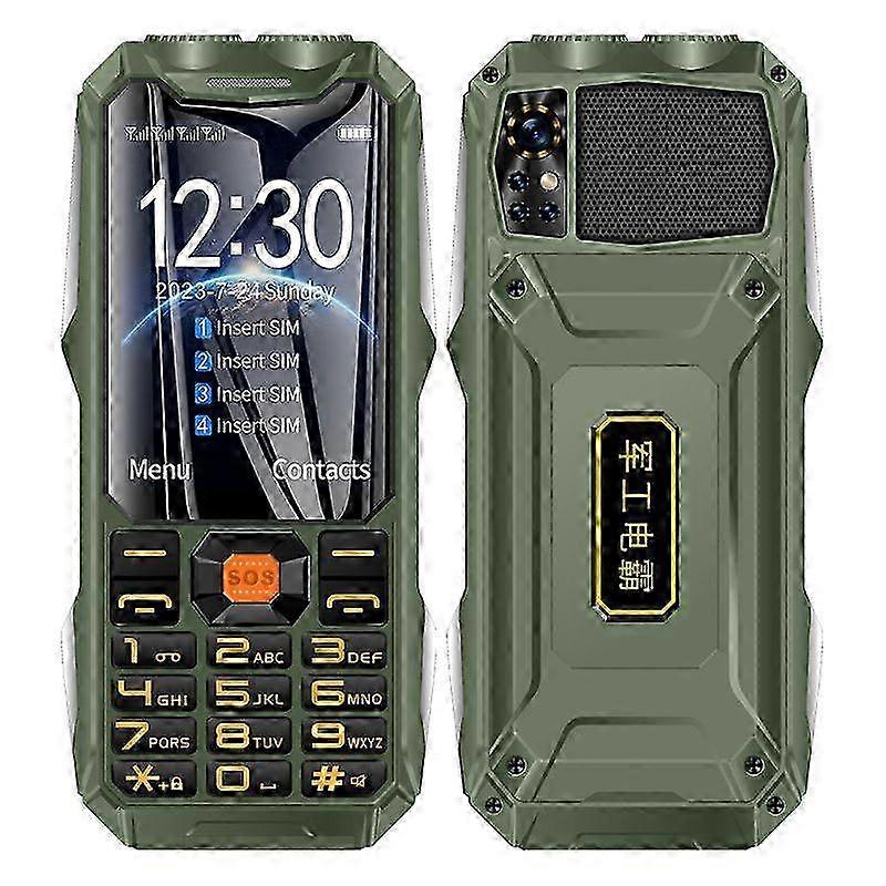 4-Inch 4-SIM Card Mobile Phone with Bluetooth, Flashlight, FM Radio, and 4500mAh Battery