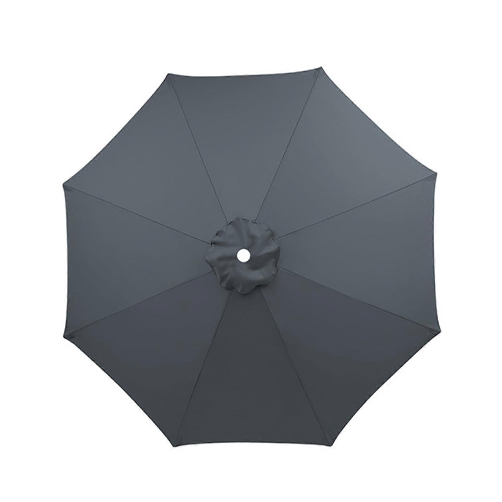 Parasol Replacement Cover for 2.0/2.3/2.7/3.0/3.5m Garden Umbrellas, Waterproof Fabric for 6/8 Rib Models, UV Resistant, Gray