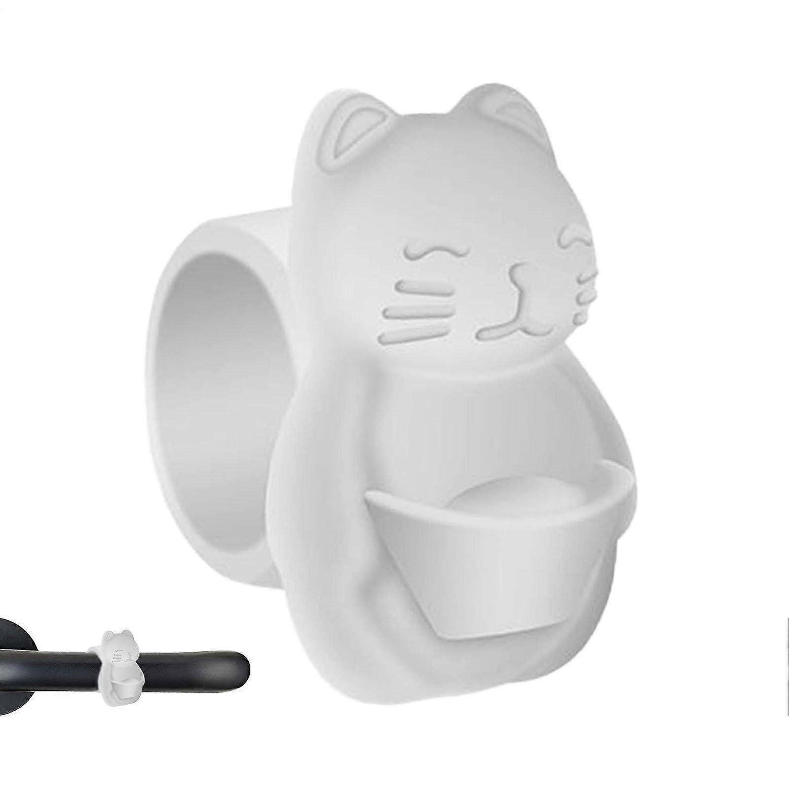 Door Wall Protection - Silicone Shock Absorption Cushion for Door Handles and Knobs, Transparent Design, Happy Cats and Elephants