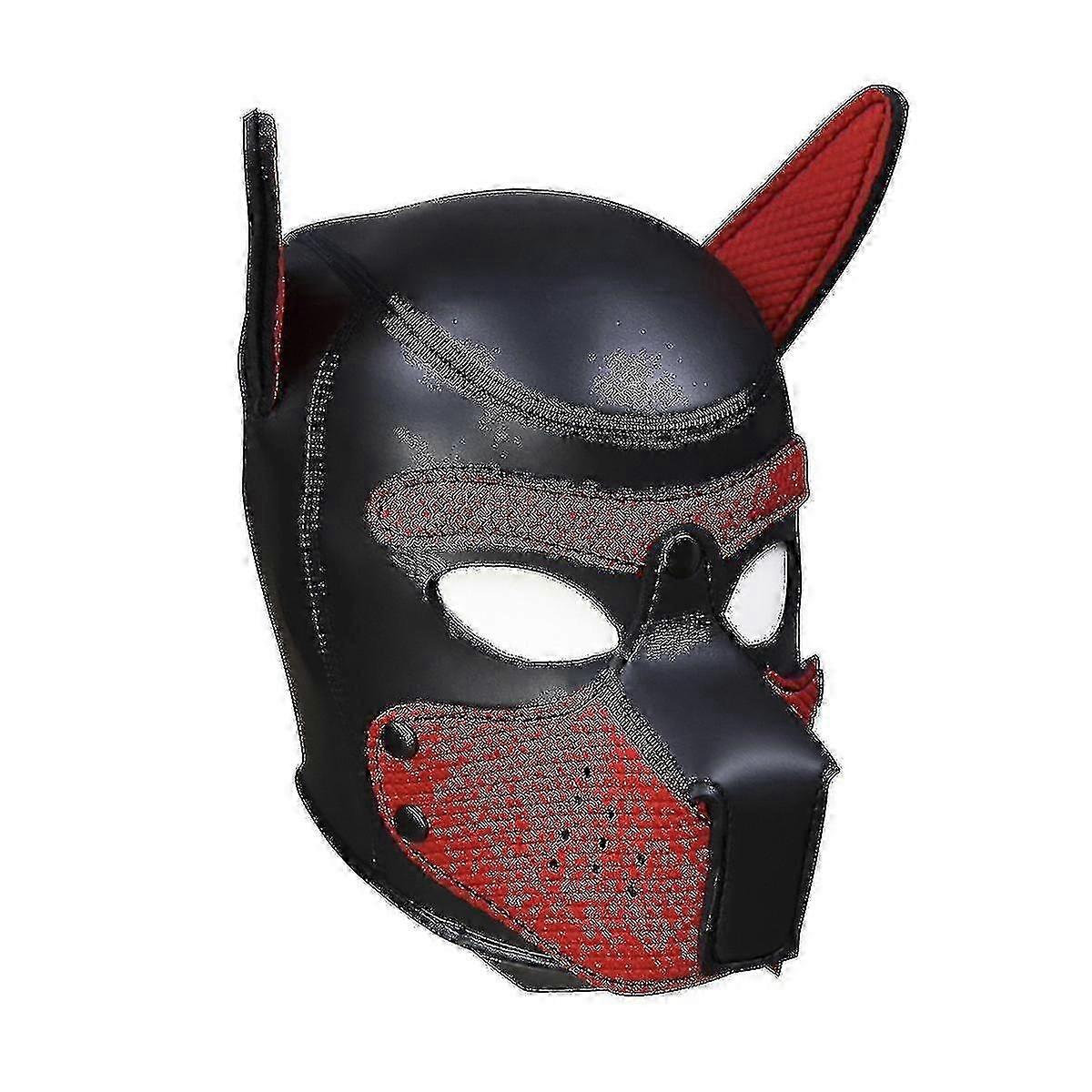 3d Dog Mask Role-playing Red Dog Mask Role-playing With Mask
