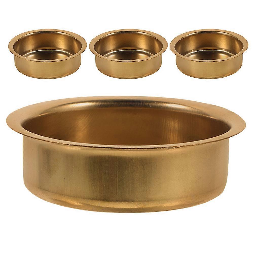 Retro Incense Burner Holder Metal Incense Burner Home Decoration Aromatic Atmosphere Golden 2.4×2×0.7in 4Set