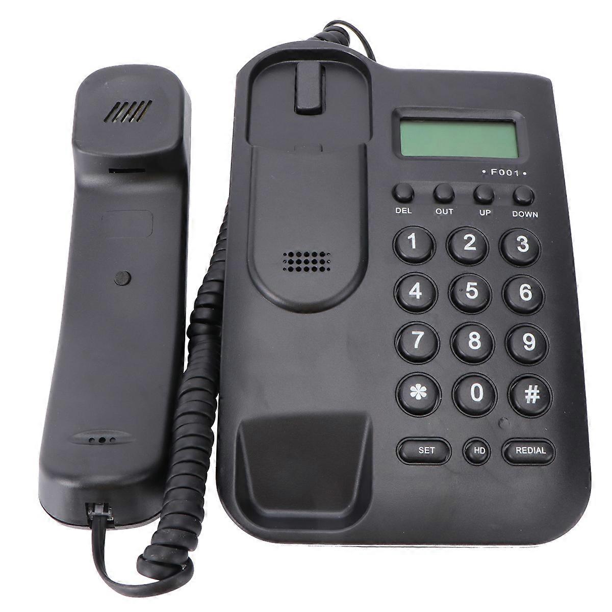 Big Button Corded Landline Phone for Seniors Vintage Design with Large Keys, Easy to Read Display, Home and Office Use, Black