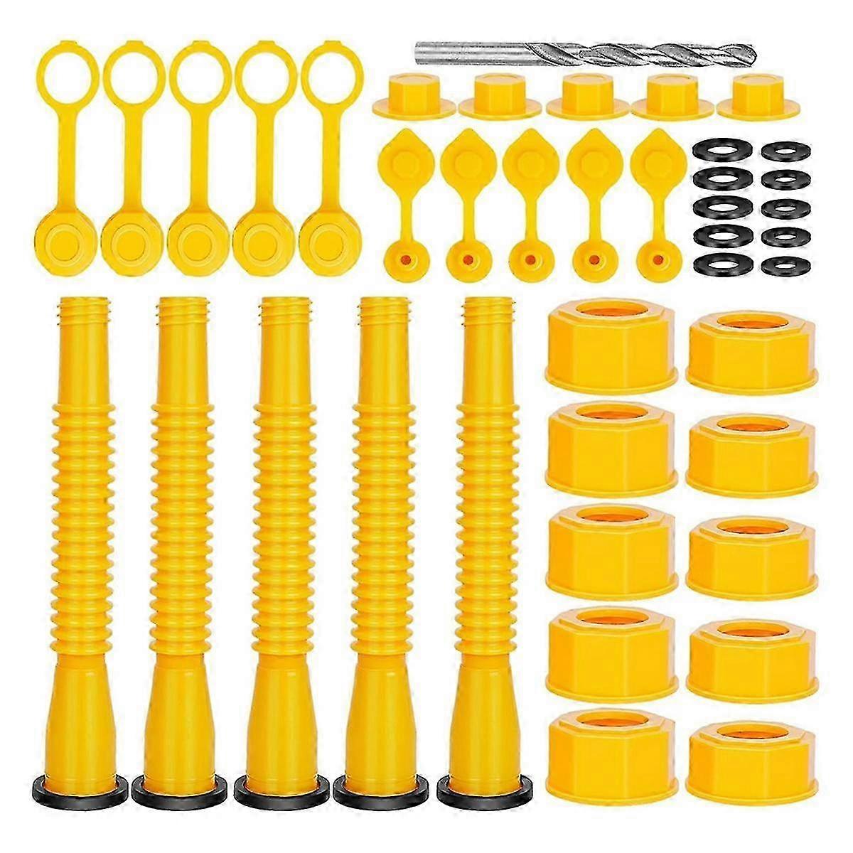 استبدال صنبور خزان الغاز ، صنبور خزان الغاز ، (5 مجموعات - أصفر) صنبور صب مرن ، يناسب معظم 1/2/5/1 أصفر SZRH A-X