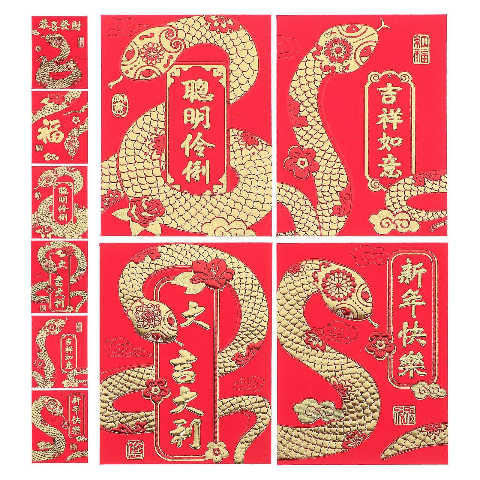 Luxurious Chinese Red Envelopes Traditional Red Packets For Lunar New Year Money Storage present Giving Rectangular 36Pcs