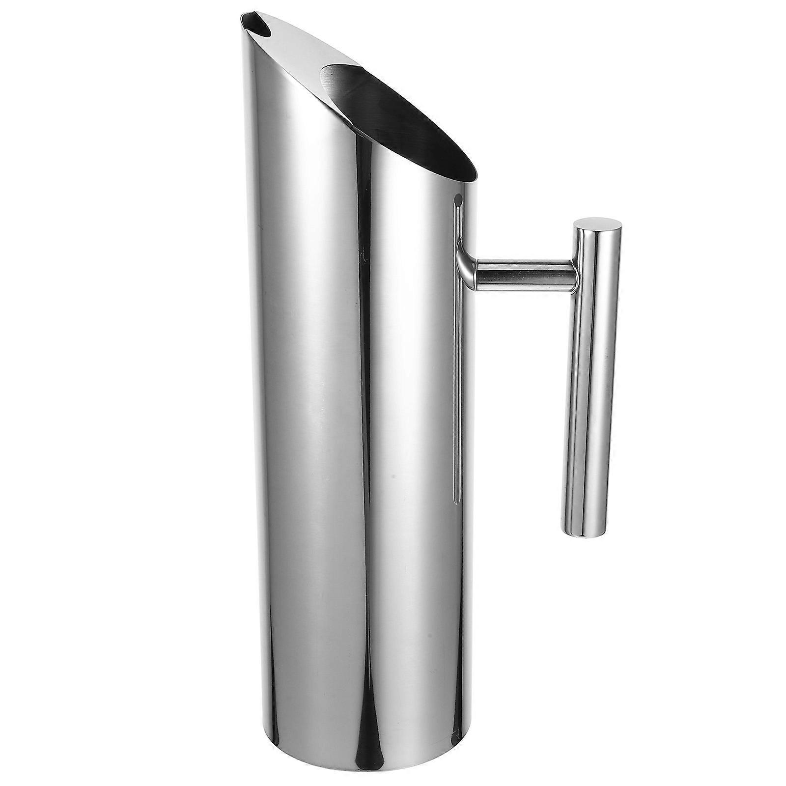 Polished Stainless Steel Pitcher Serving Cold Drinks Sleek Design for Adults 1.5L 1Set