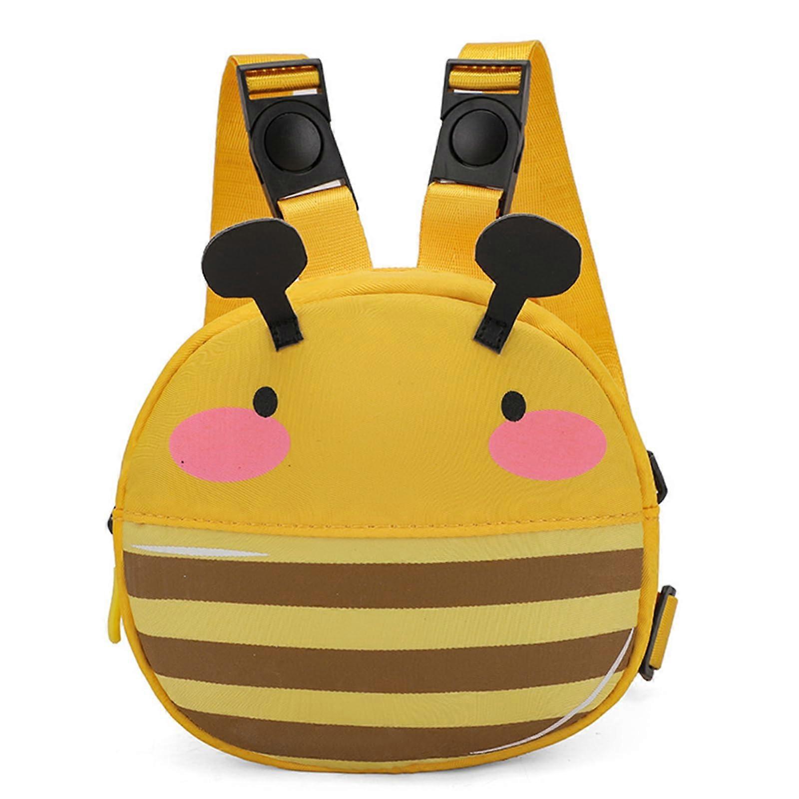 Dog Backpack With Harness, Adjustable Self Carrier Bag For Puppies And Small Dogs, Bee Design