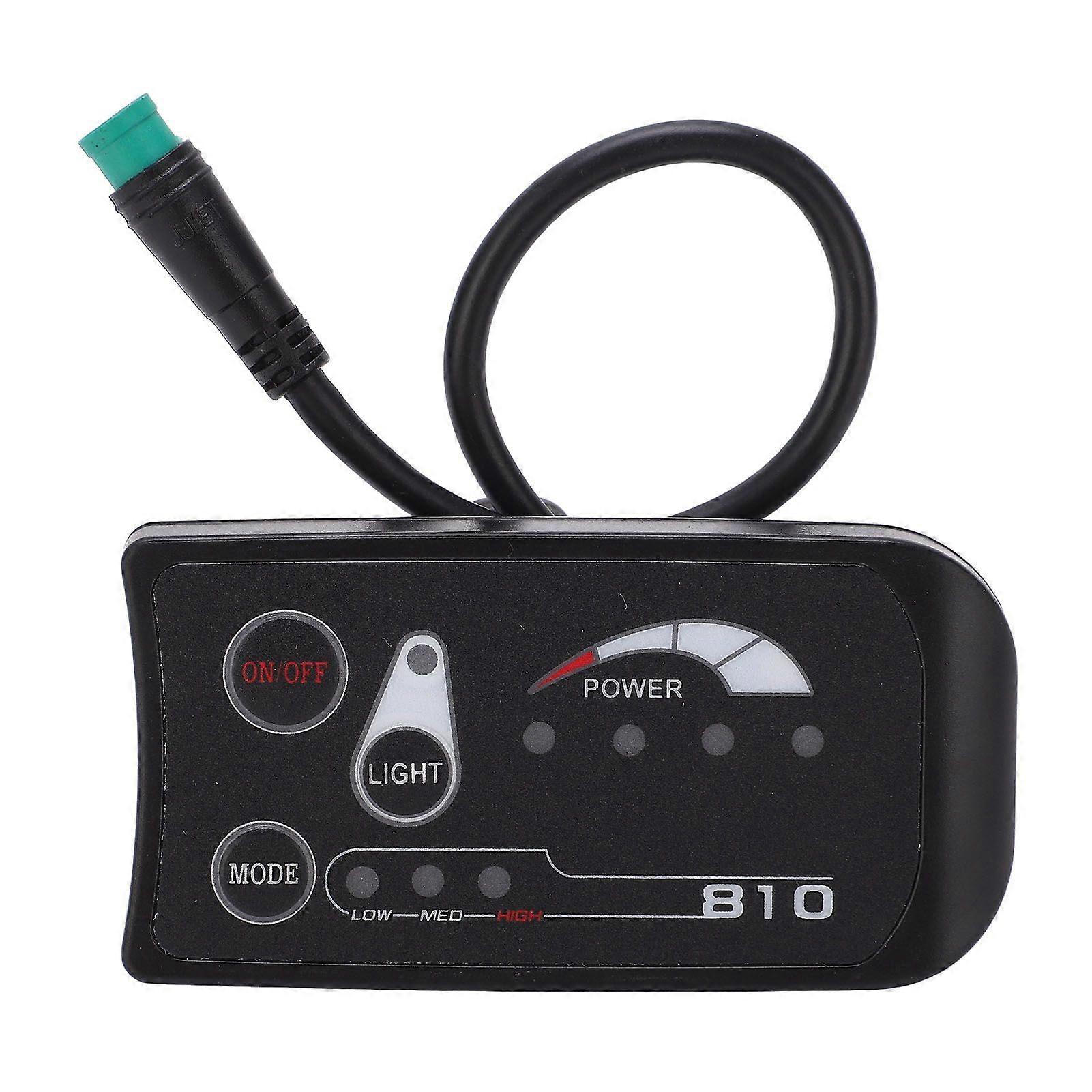 Electric Bicycle LED Display Control Panel 36V 48V S810 LED Display Meter for Electric Bike Modification Waterproof InterfaceYMQX)