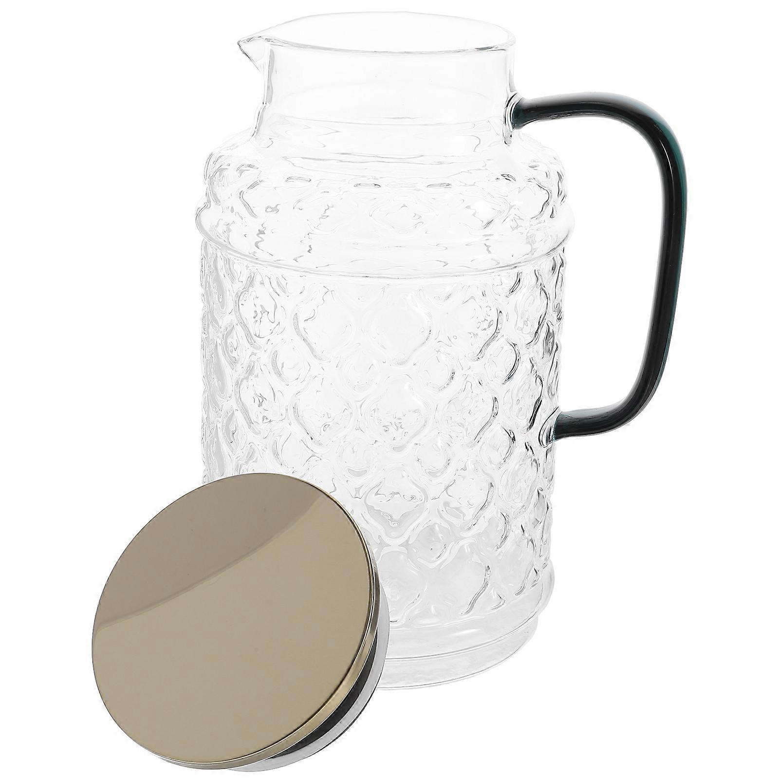 Beverage Jug Transparent Borosilicate Glass Large Capacity Daily Drink Home 1Pcs