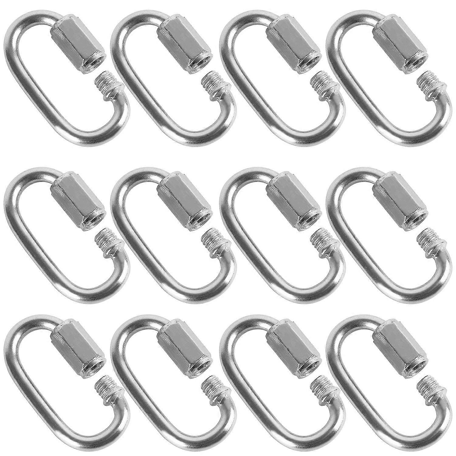 Connecting a Chain Stainless Steel 12 Pieces Quick Link 4mm D Shape Locking Look for Carabiners Load 500 Pounds'