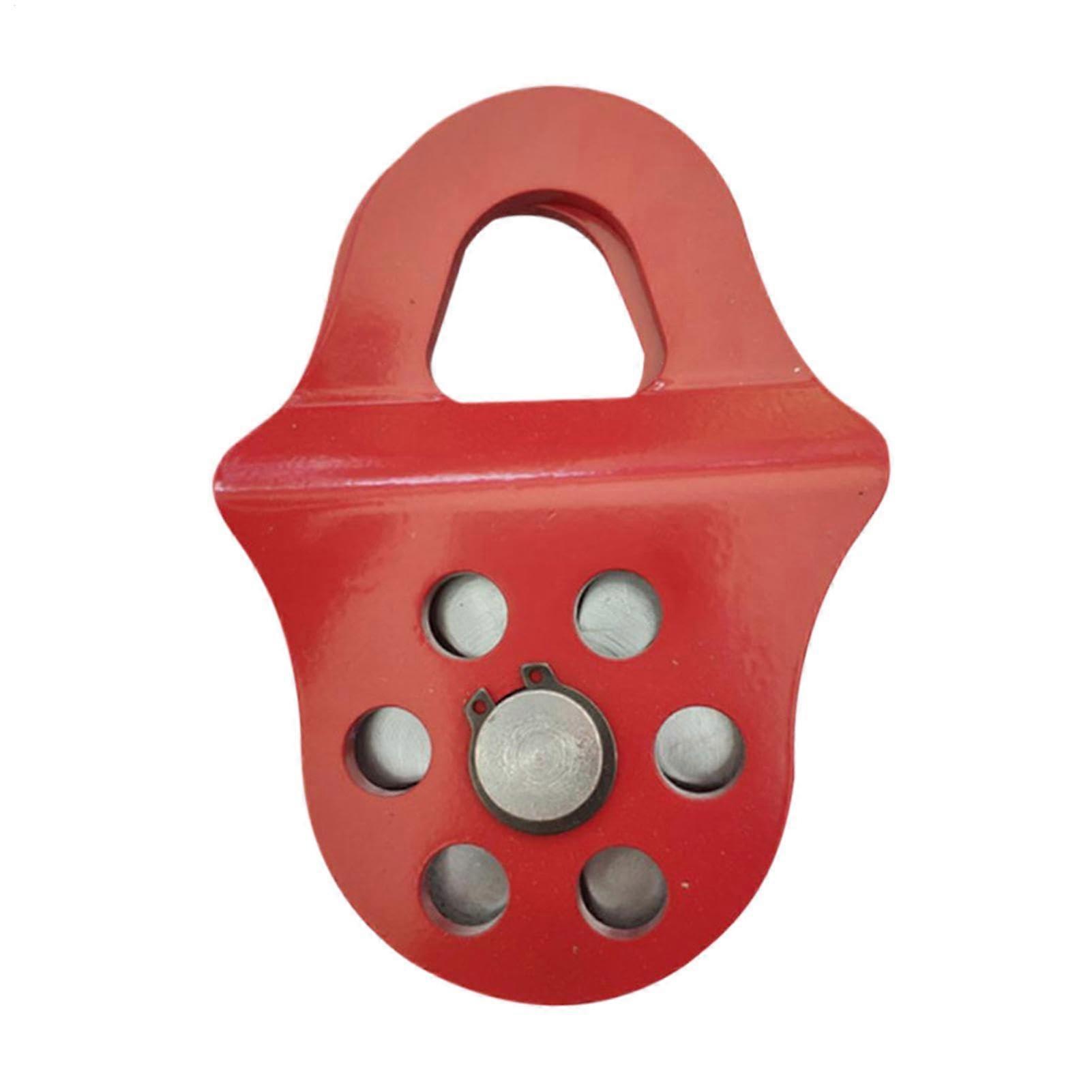 Winch Snatch Block, Portable Red Heavy-Duty Pulley For Winch Recovery, Towing Pulley System, Offroad Snatch Block