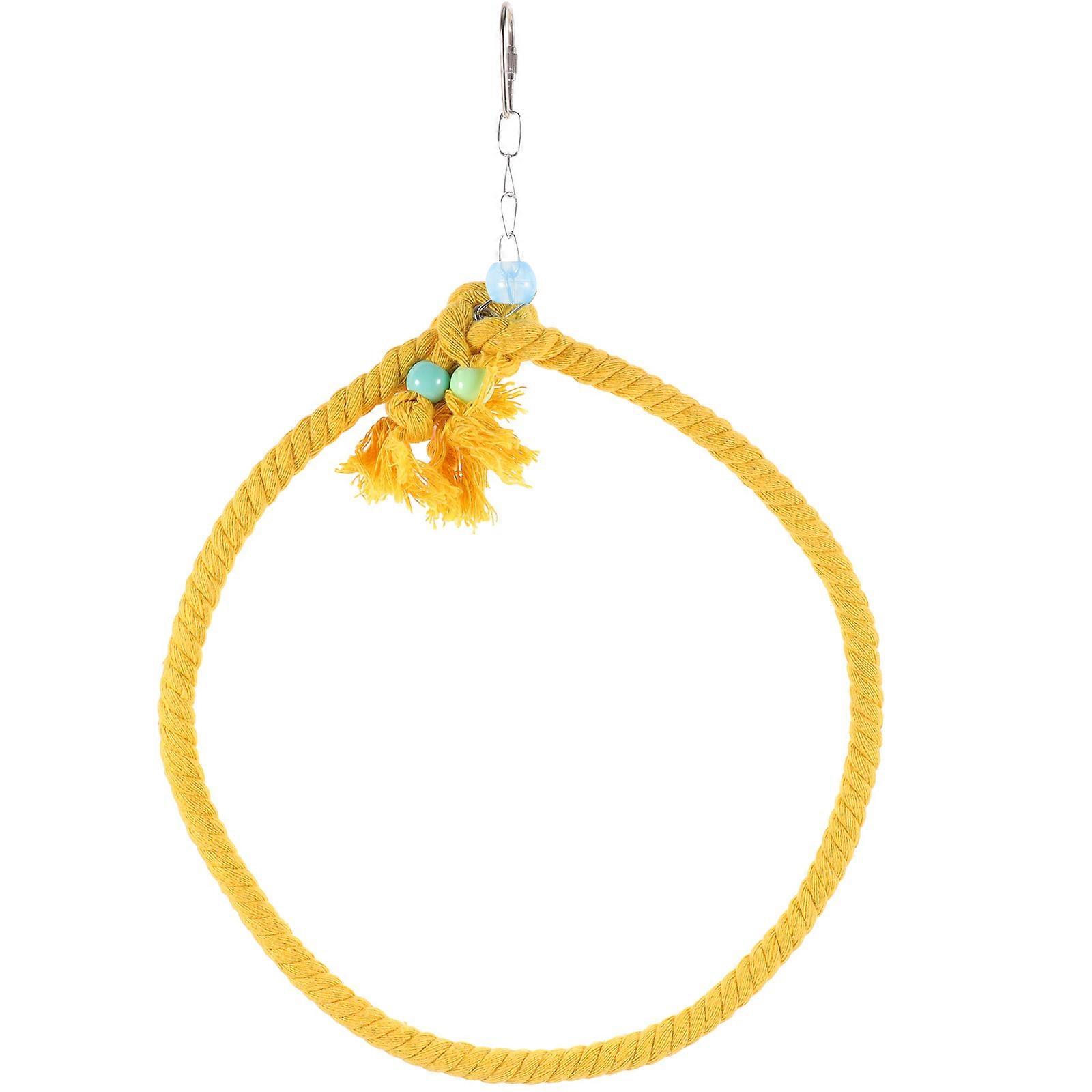 Toy Parrot Swing Parrot Winding Rope U Shape Parrot Perch Stand Teeth Grinding Stress Relief 1Set