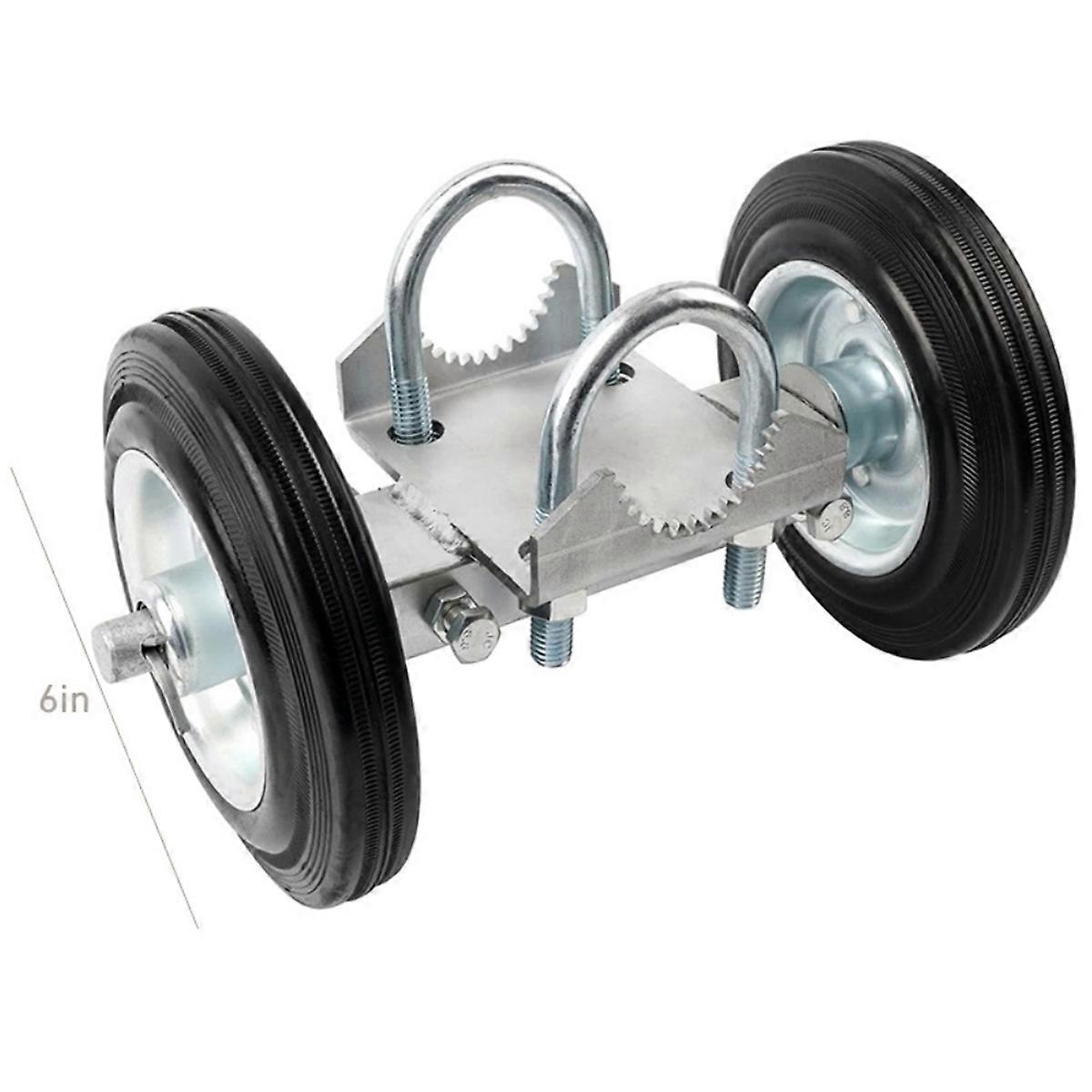 Heavy-Duty Steel Rolling Gate 6Inch RubberWheel Carrier for Driveway Chain Link Fence Metal Tube Gat