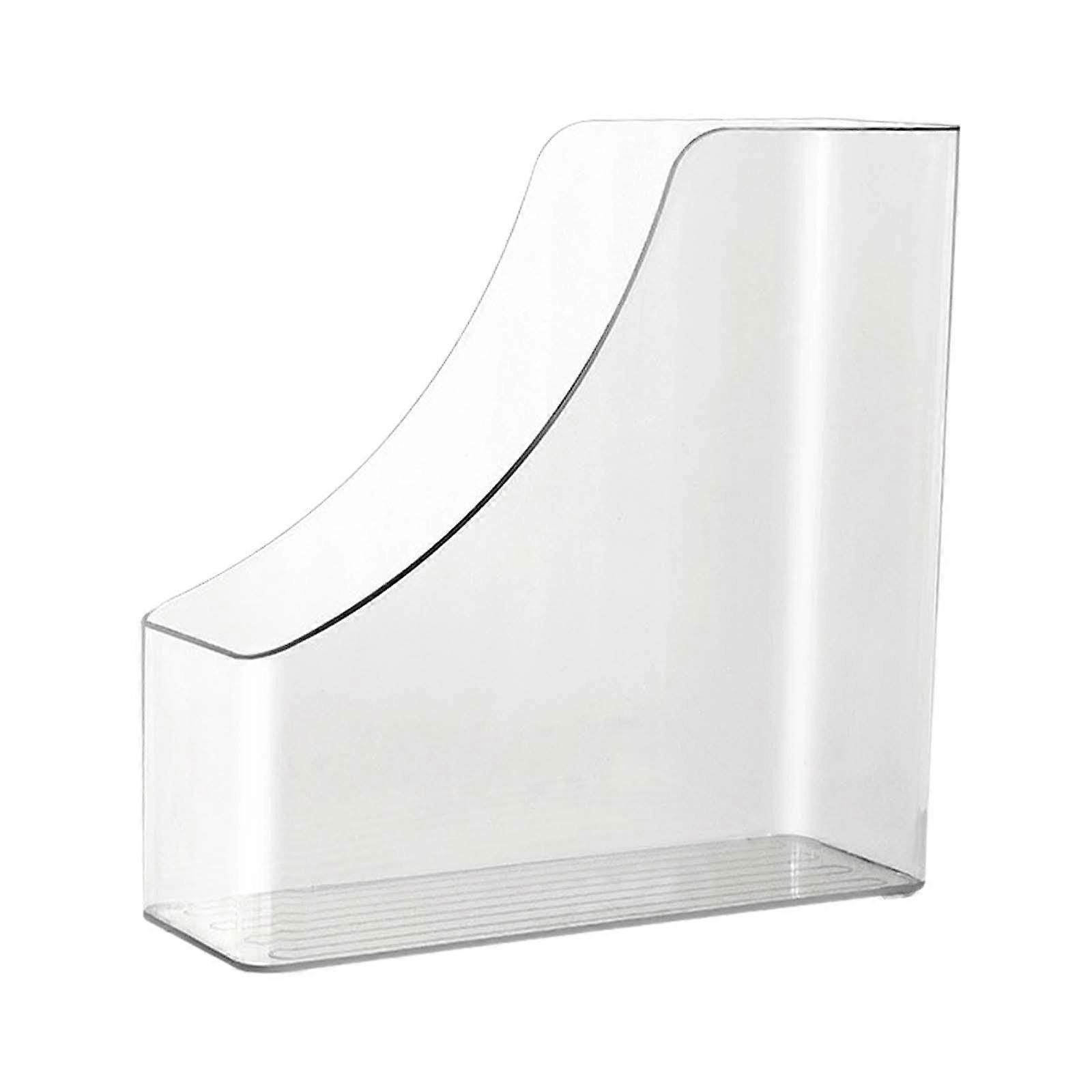 Magazine Rack File Folder - Sturdy Transparent Document Organizer for Office and Study, Holds Multiple Files and Books