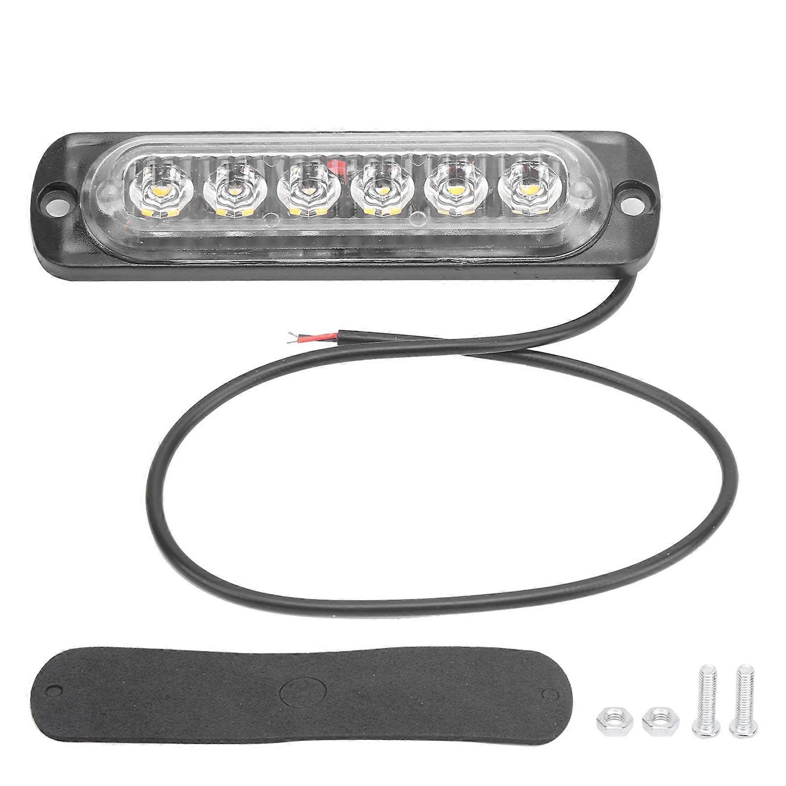 Yellow warning lamp for motorcycle with normally on feature
