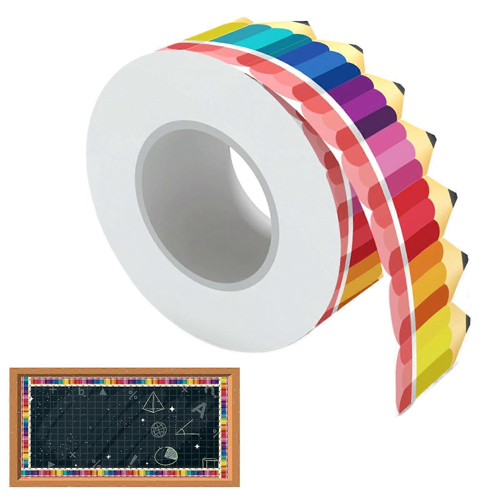 Pencilshaped border trim, colorful pencil edge, 65ft pencil border classroom decorations