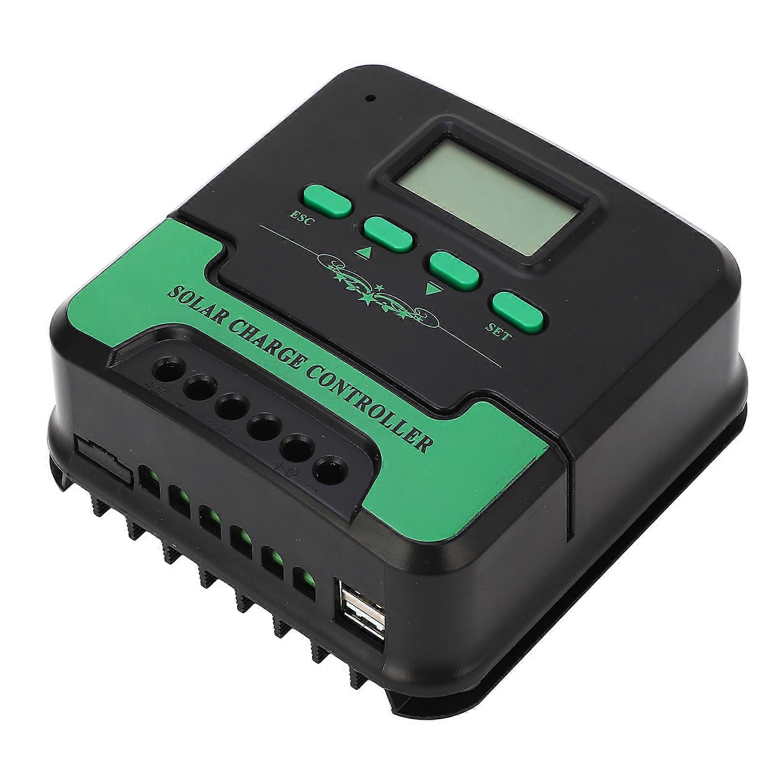 MPPT Solar Charge Controller LCD Screen Solar Panel Regulator 12V 24V Adaptive 5V 3A USB Output 20A 