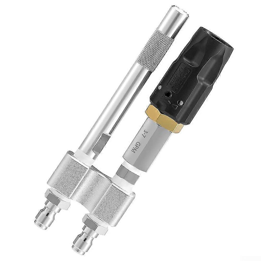 Nozzle with long range for pressure cleaners achieves  cleaning results at  places (double) double bed