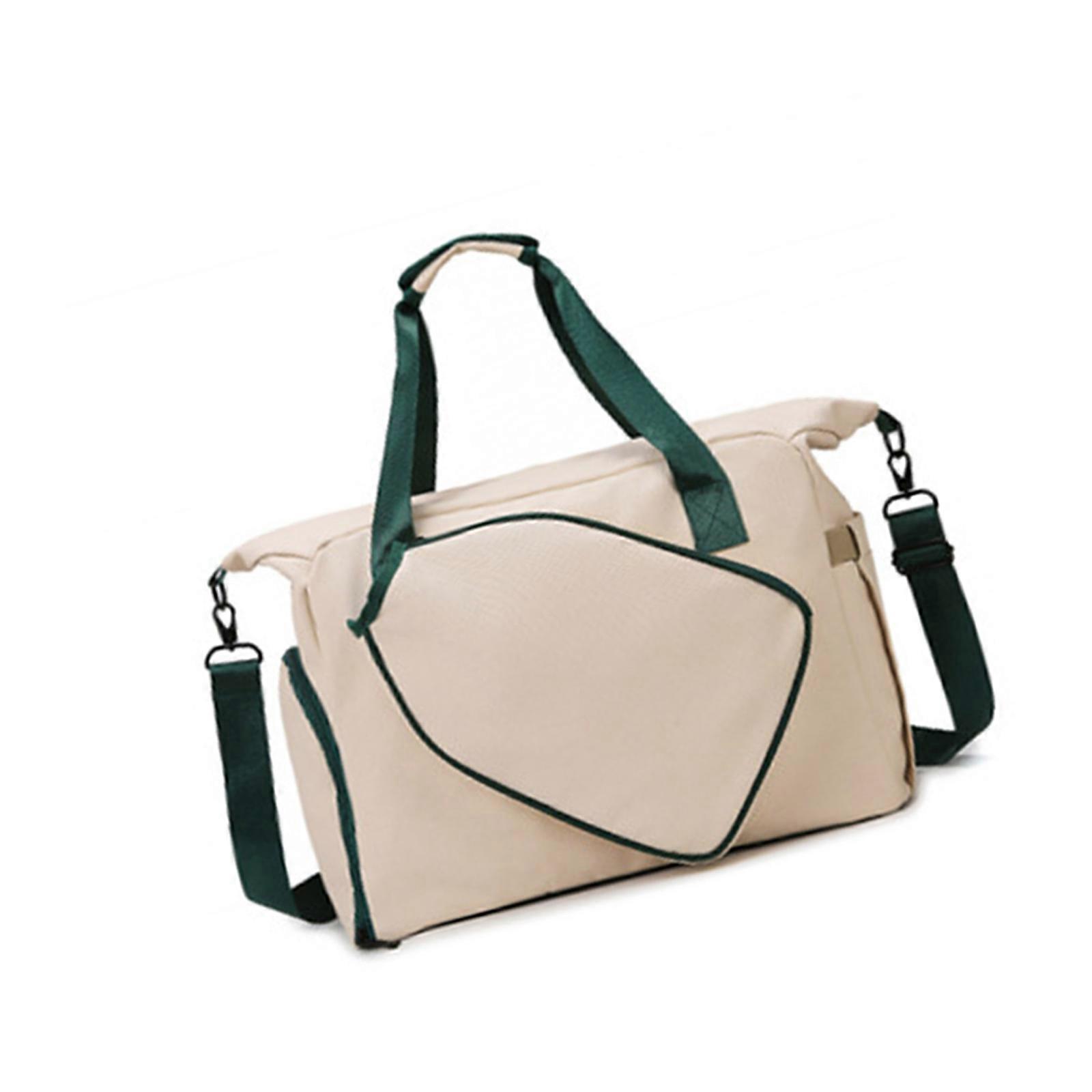 Lightweight Large Capacity Handbag With Shoe Compartment And Wet Dry Separation For Sports Gym Travel  Khaki