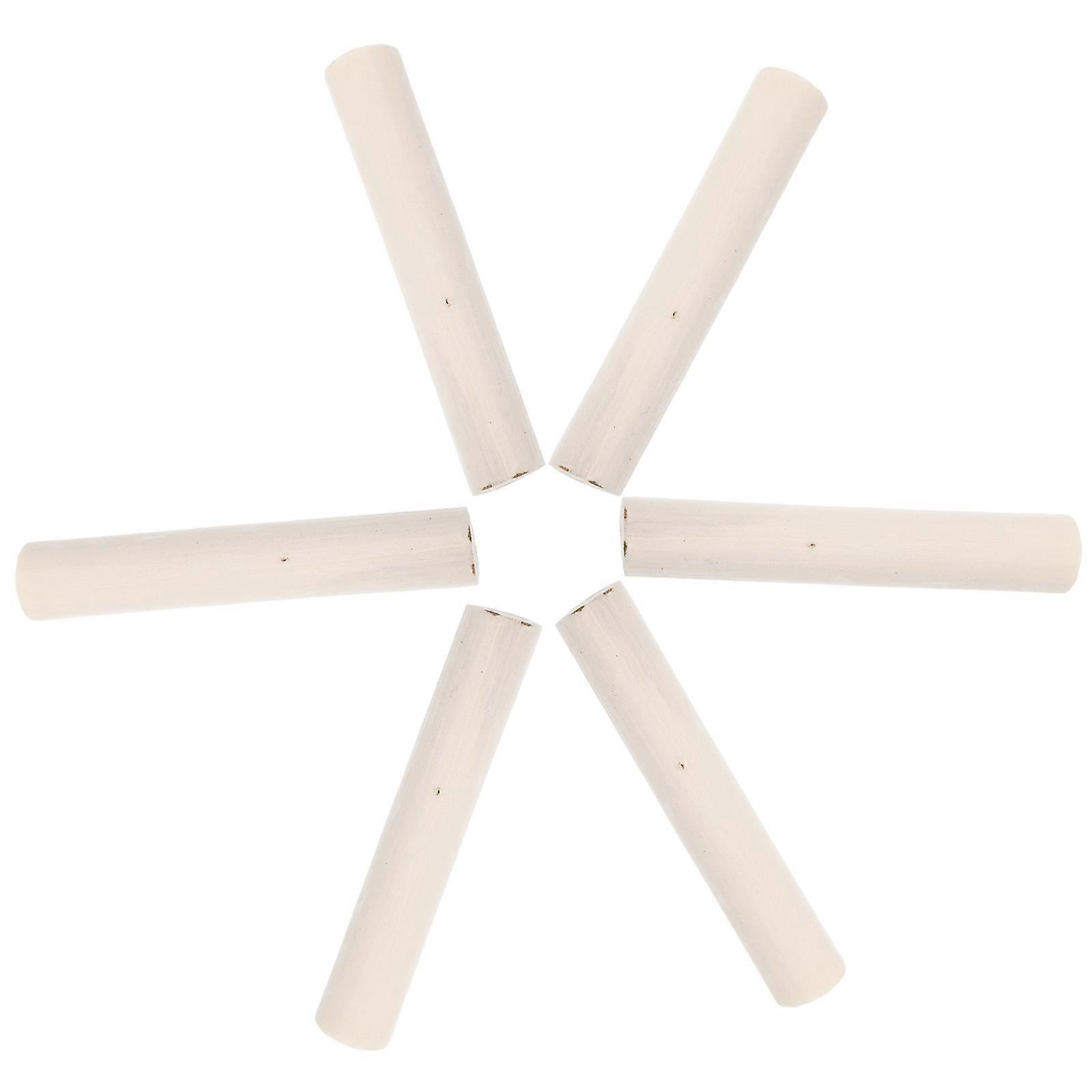 White Wood Parrot Chewing Toy for Decor 6pcs Natural Bird Toy for Parakeet Cockatiel
