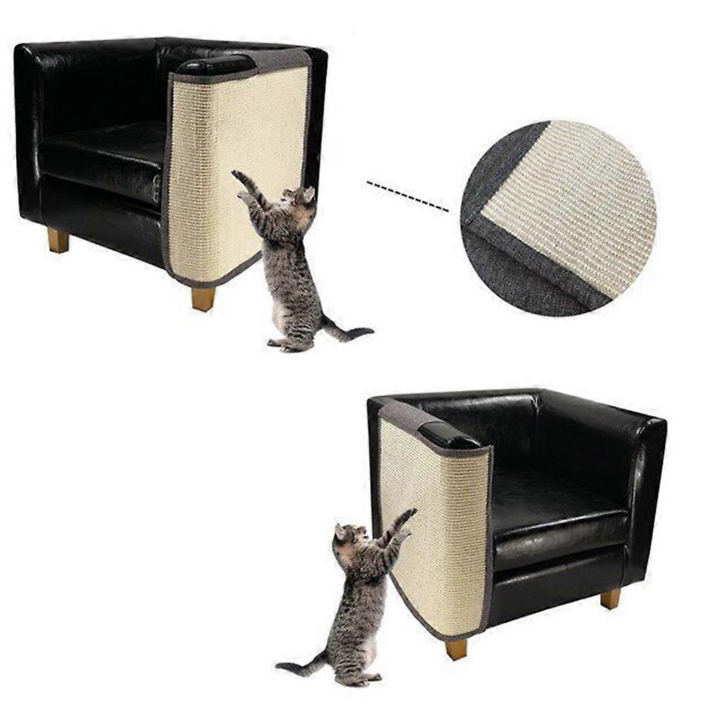 Cat Scratch Mat Dark Gray Durable Cat Scratcher Toy Scratch Pad for Furniture Protection Right Side Use