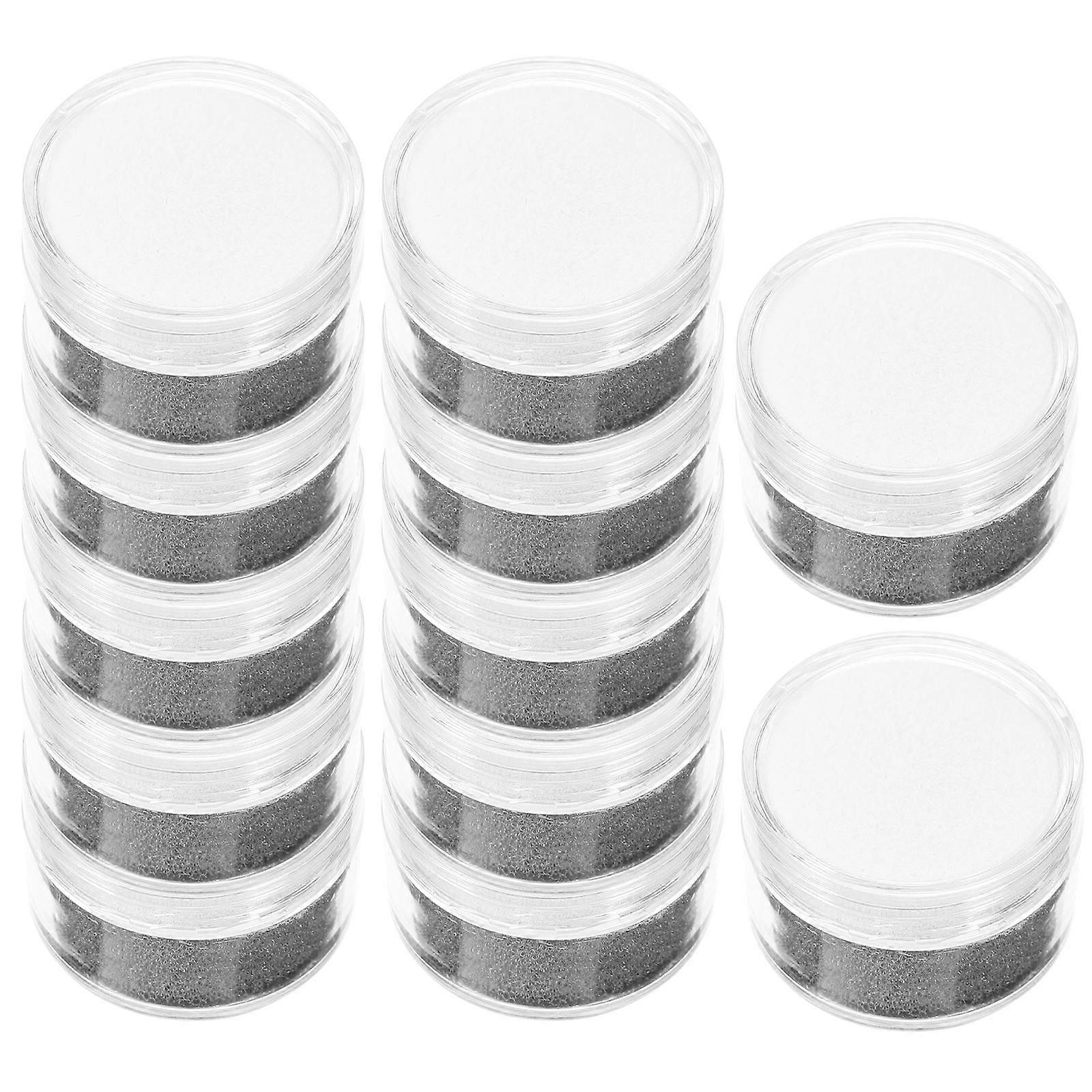 12pcs Small Gemstone Display Boxes for Storage Use with Reliable Plastic Material and Black Color