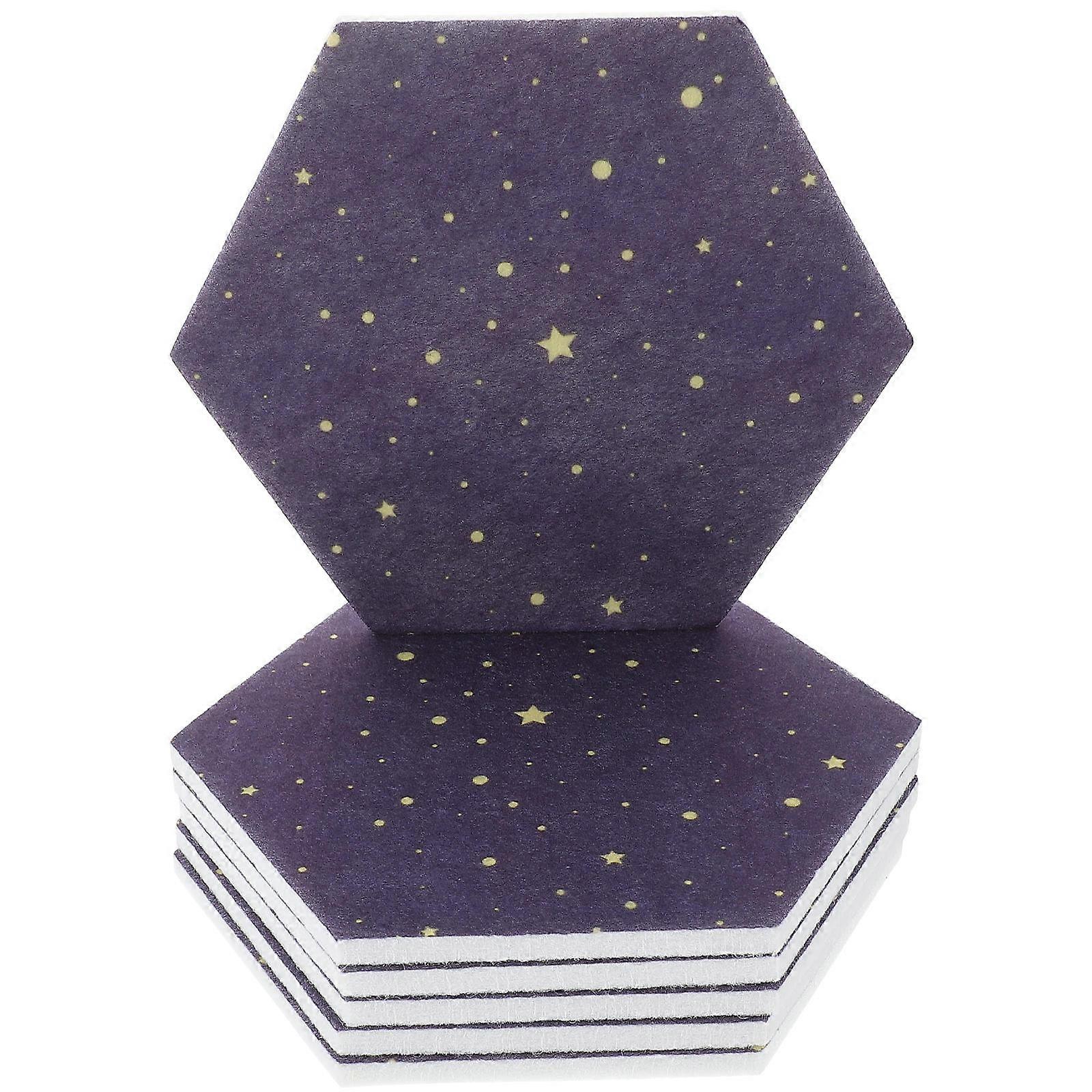Wall Decoration Hexagon Felt Boards Pin Boards Home Office Classroom 22.00X19.00X0.80CM Bulletin Board 6Pcs