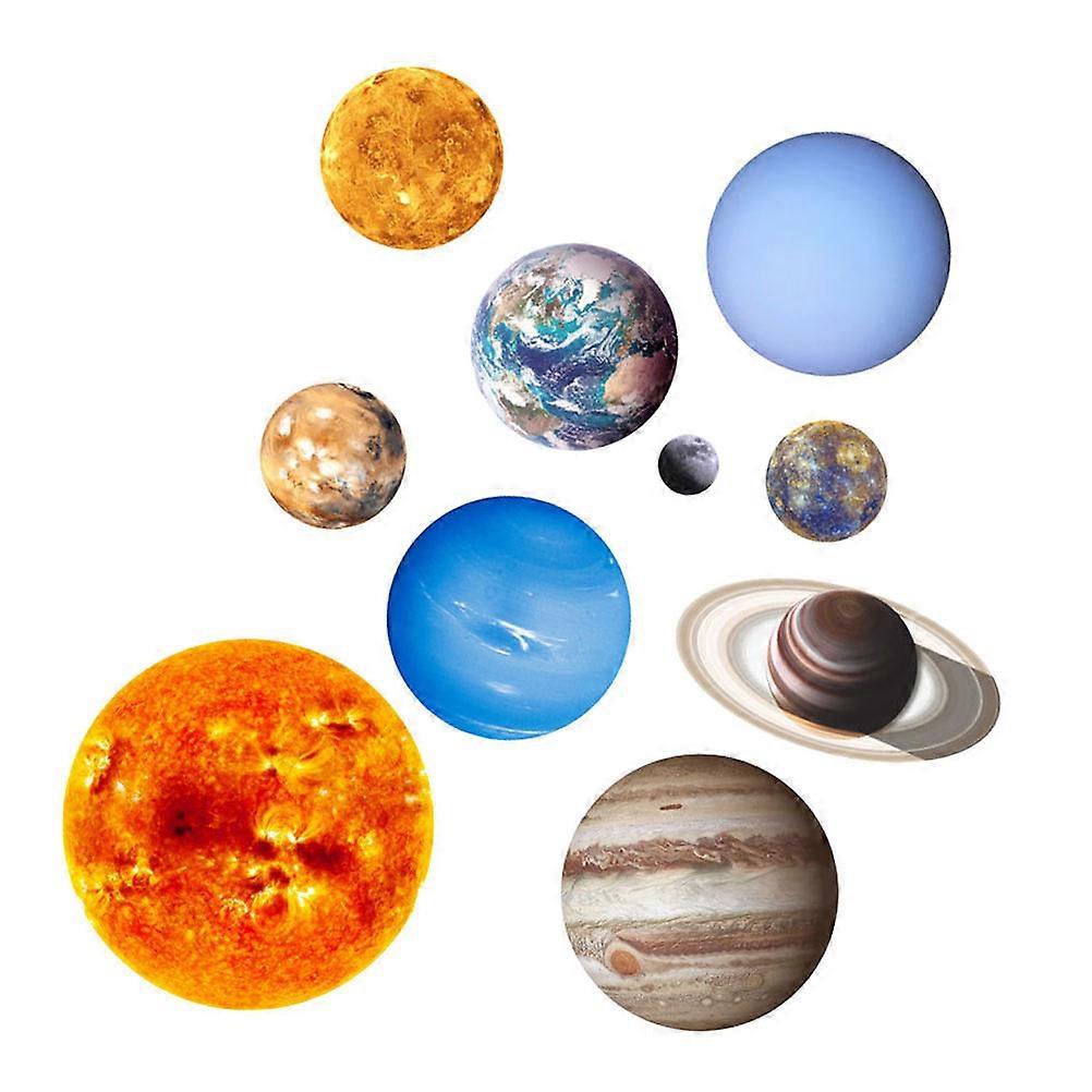 Playroom Wall Decals Planet Wall Stickers Educational Home Accessory Assorted Color 1Set