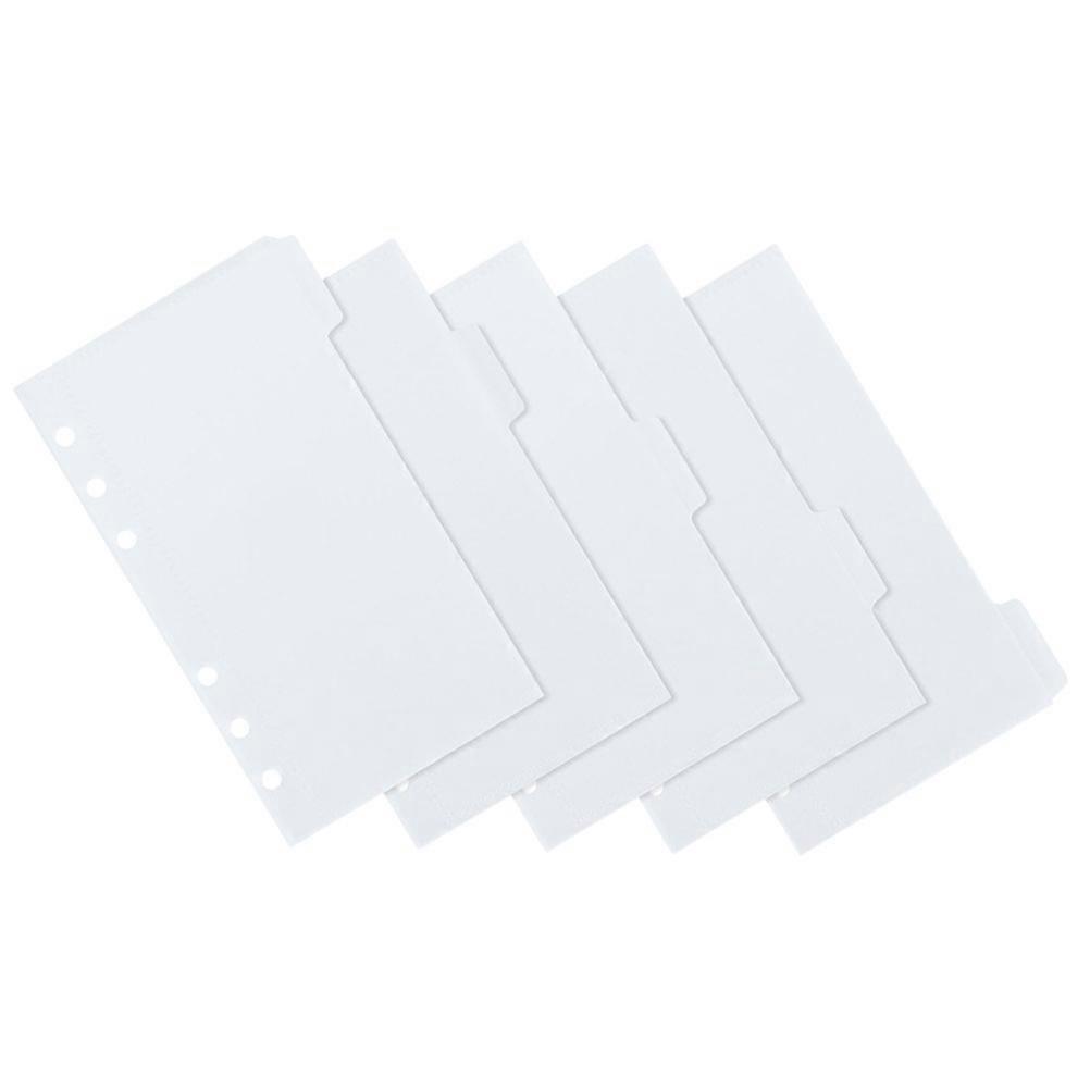 Binder Pockets With Index Tabs For Daily Study Protection PP Material 16.7X9.2X0.01CM Easy Access 5Pcs