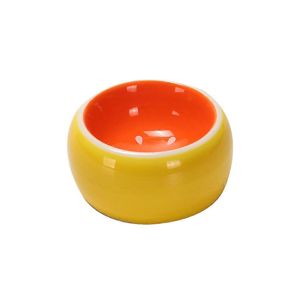 Prevent Overturning Ceramic Bowl Hamster Feeder Pet Feeding 1Set
