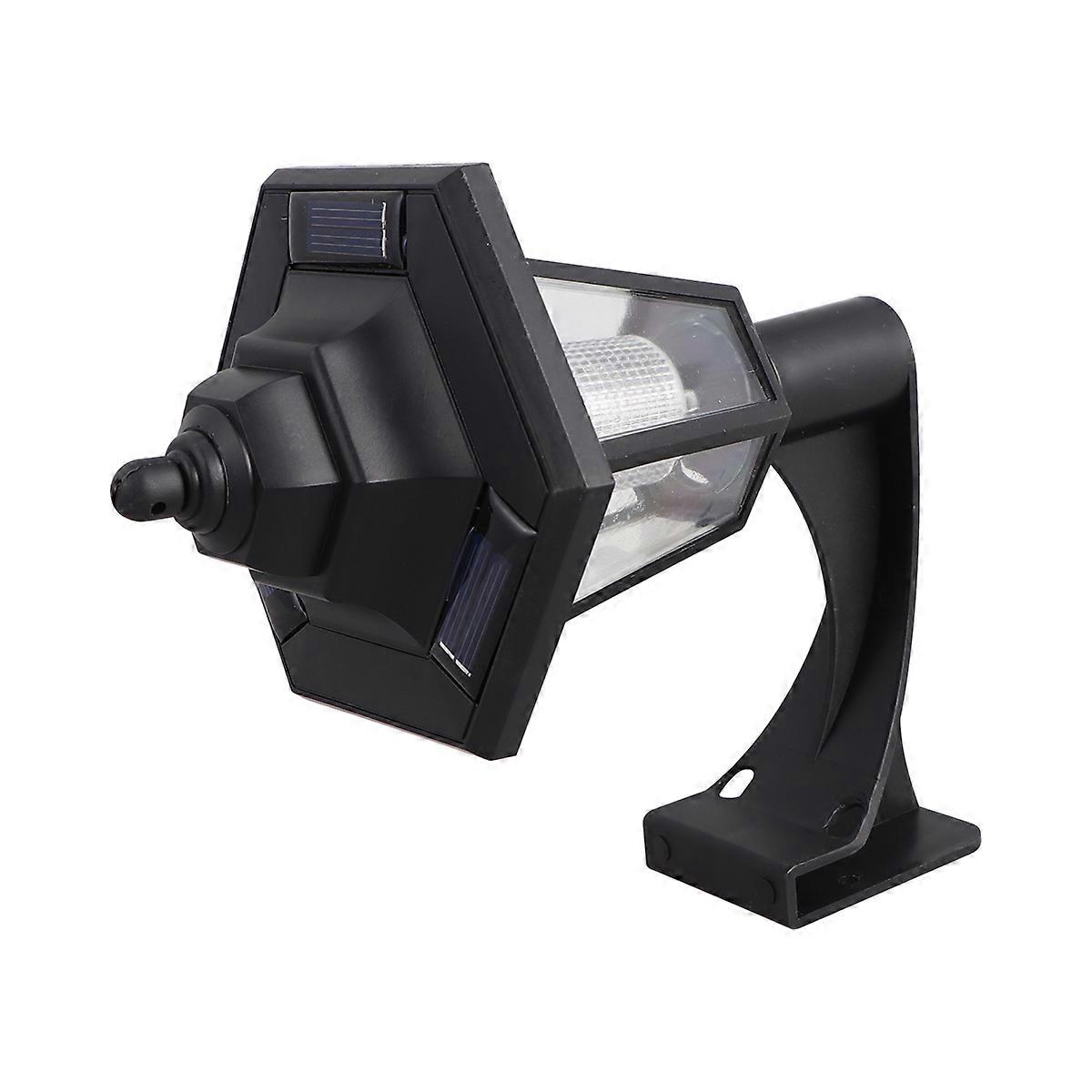 Solar Powered Wall Lamp for Home with High Brightness Retro Black Plastic Design Suitable for Outdoor Use 2 Pieces
