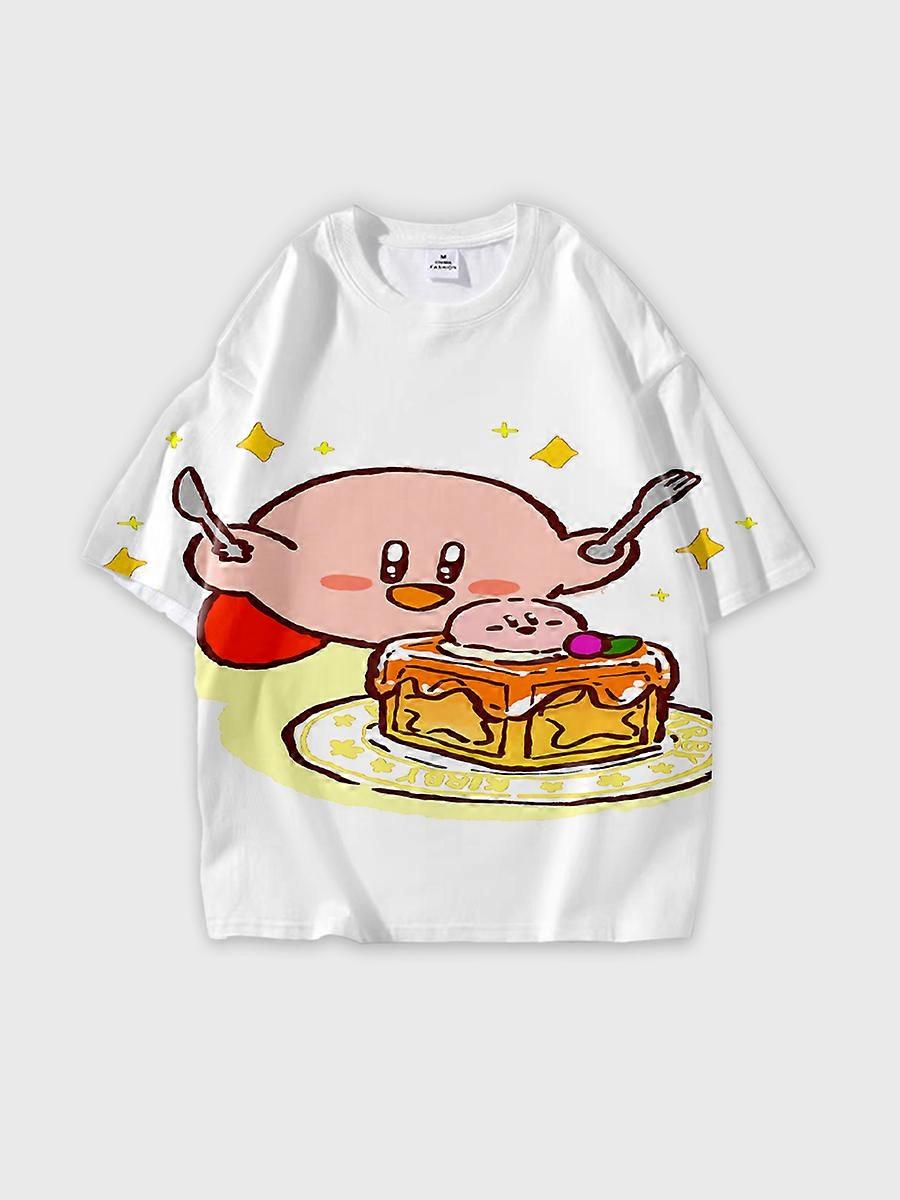 T-shirt round neck Cartoon Pattern loose short sleeve D2939