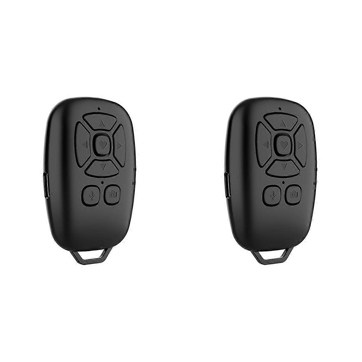 2X Bluetooth Remote Control Selfie Camera Shutter Release Mobile Phone Button E-Book Turn Page Photo