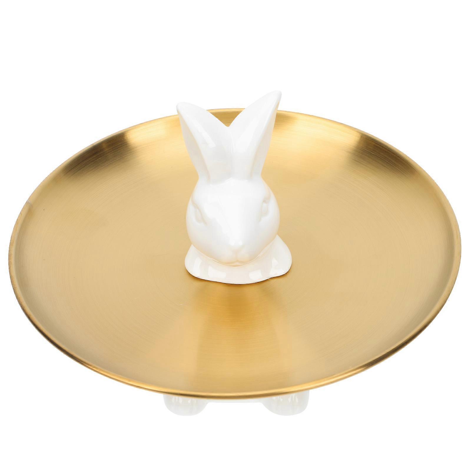 Decorative Tray Round Cake Display Stands Bedroom 8 Inches Storage 1Set