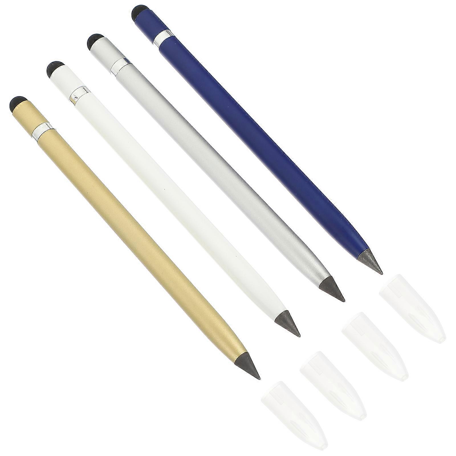 עפרונות ללא דיו לילדים ולתלמידים עפרונות מתכת רב פעמיים נצחיים עם צבעים מגוונים נהדרים לציור 4 יחידות