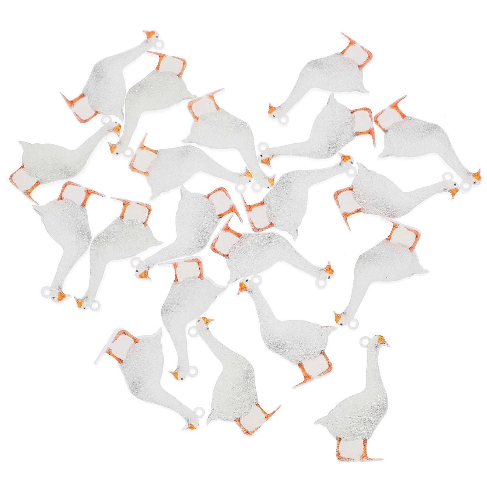 20pcs Cute Goose Animal Charms for DIY Jewelry Making, Versatile Crafting Supplies for Necklaces and Bracelets, Durable Design