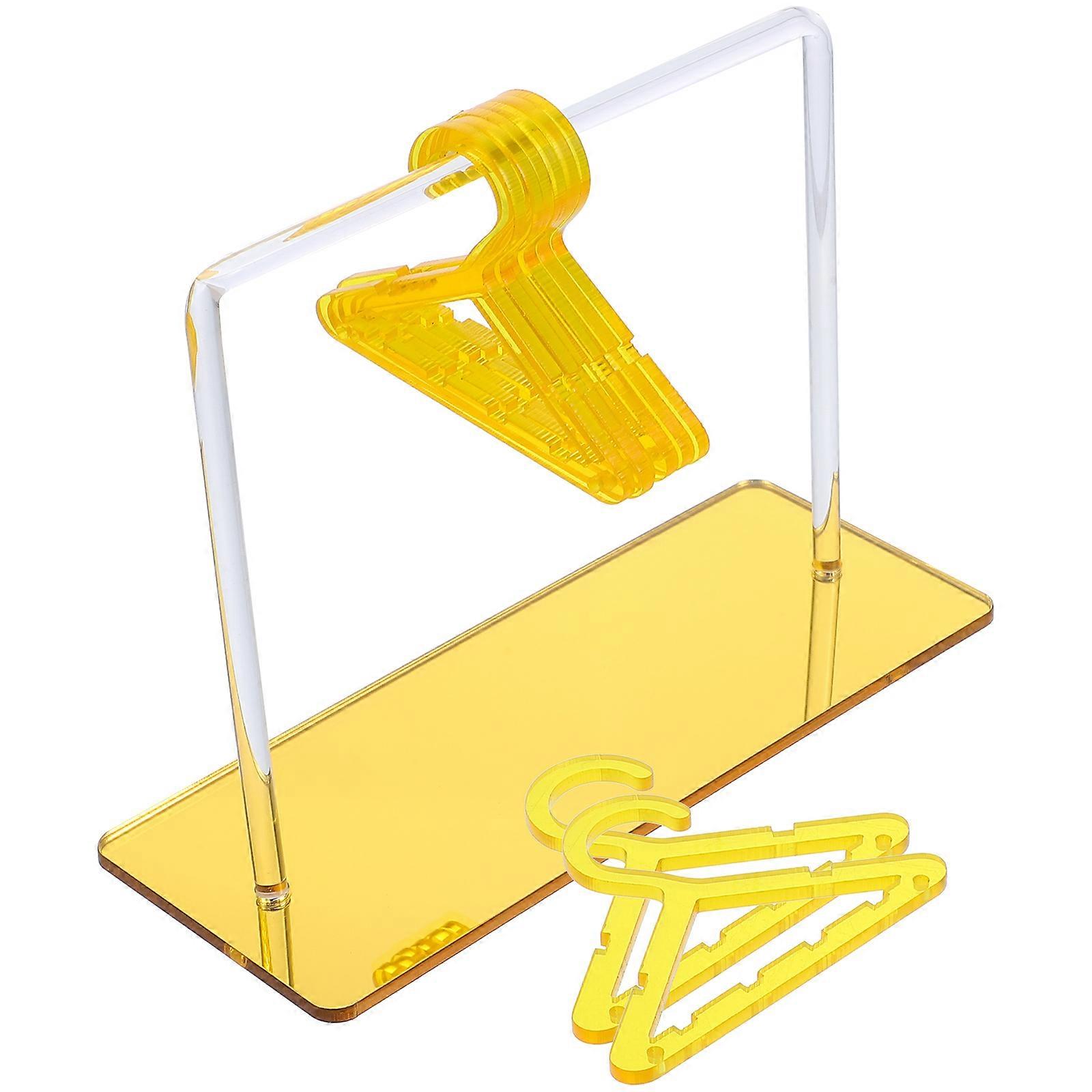 Golden Acrylic Earring Holder Stand for Headband Jewelry Storage and Display Organizers Compact Desktop Size