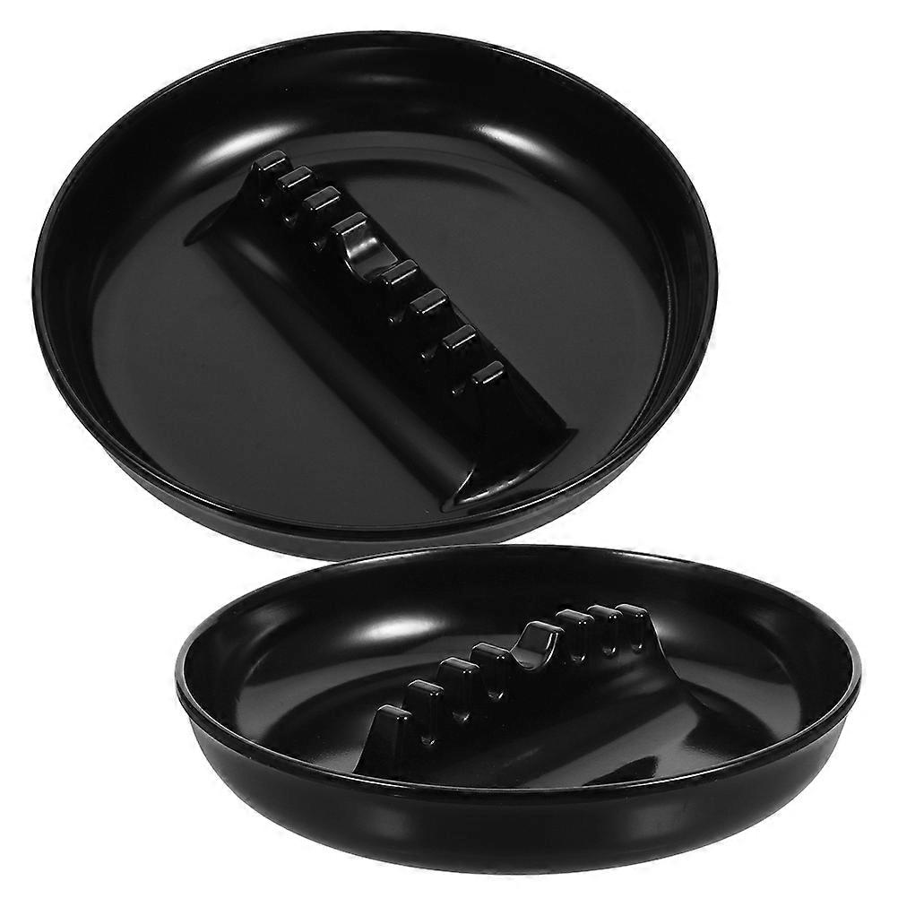 Automotive Interior Ash Tray Tool 2Pcs Black Plastic Cigar Holder Easy to Slots Thickened Design