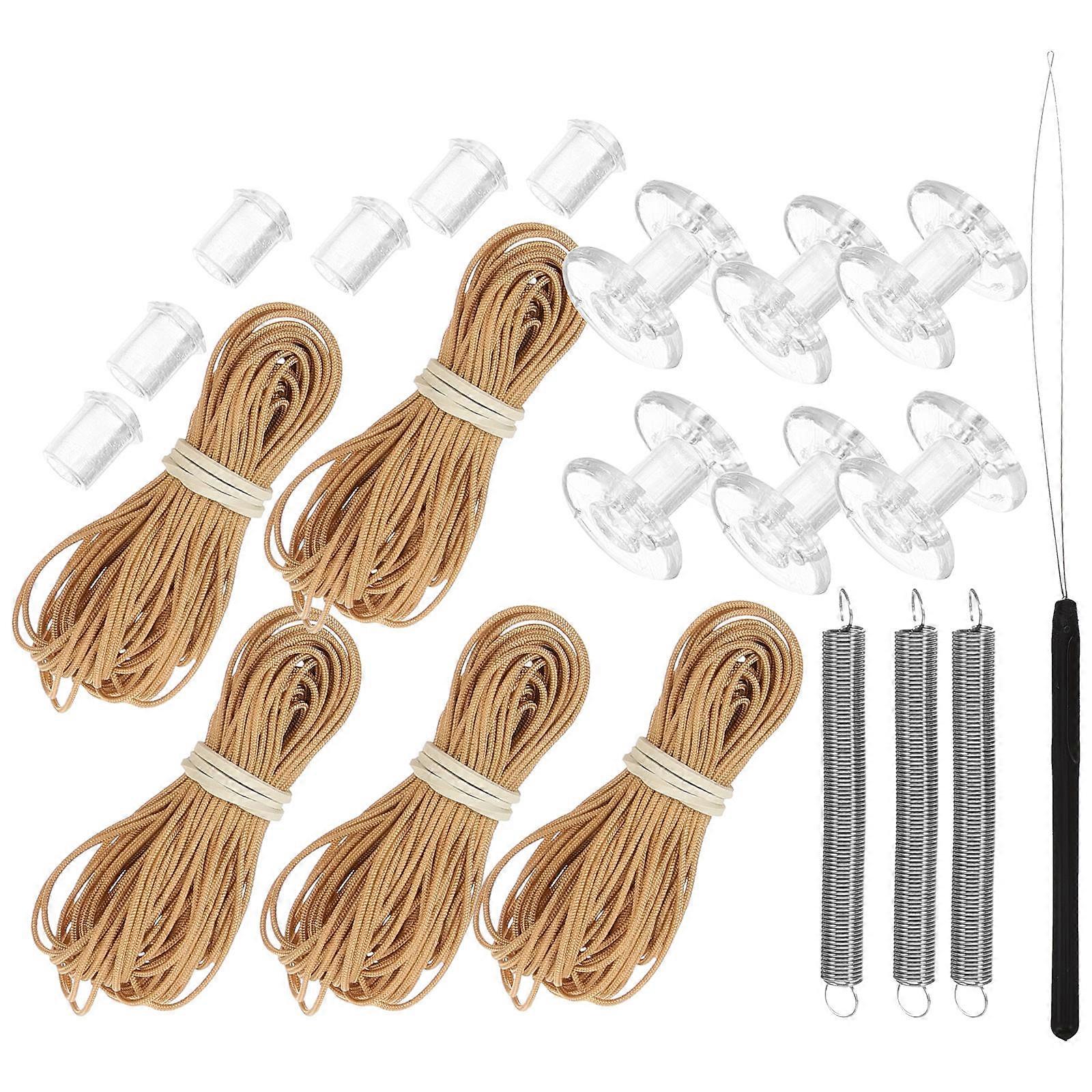 Rv Blind Repair Kit Pleated Shade Repair Tool Home Decoration Brown 8.3×0.2×0.2in Restringing 1Set