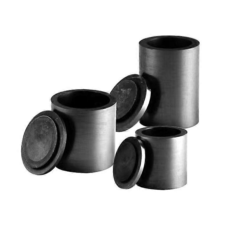 High-Temperature Graphite Crucible with Lid Reusable Graphite Mold Metal Refining Tool for Gold Silver Melting Lab Foundry Use