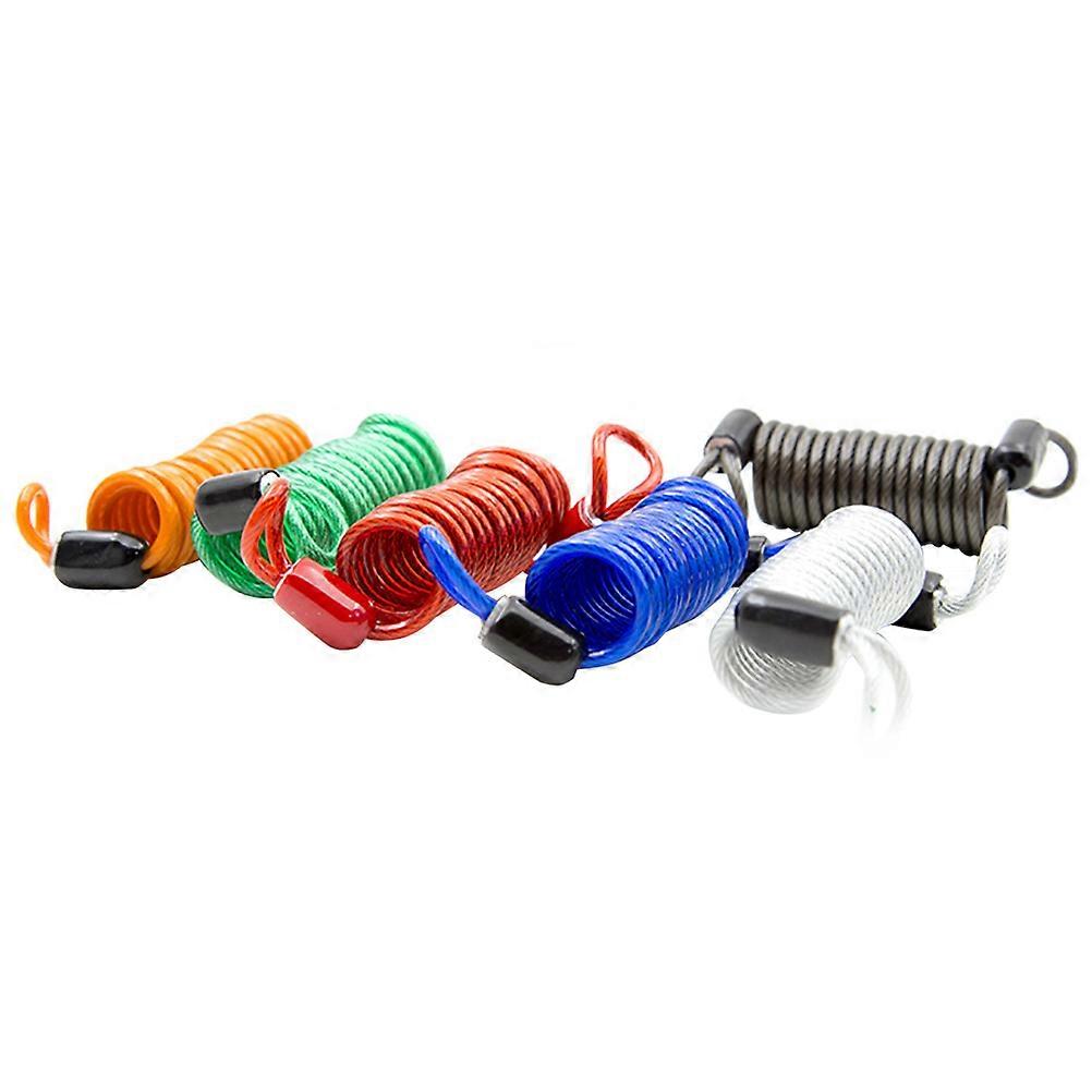Portable Spring Wire Lock Rope Made of Durable PVC for Outdoor Use with Assorted Color 1 5m