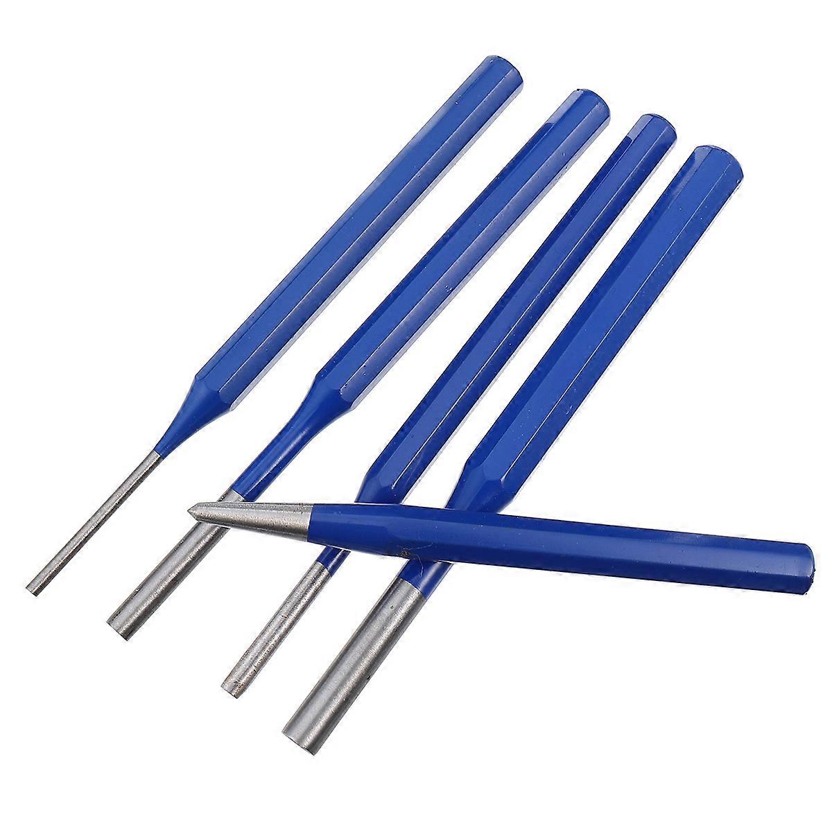 Durable Chromium Vanadium Steel Punch Set for Woodworking with 5 Pieces Including Center Punch and