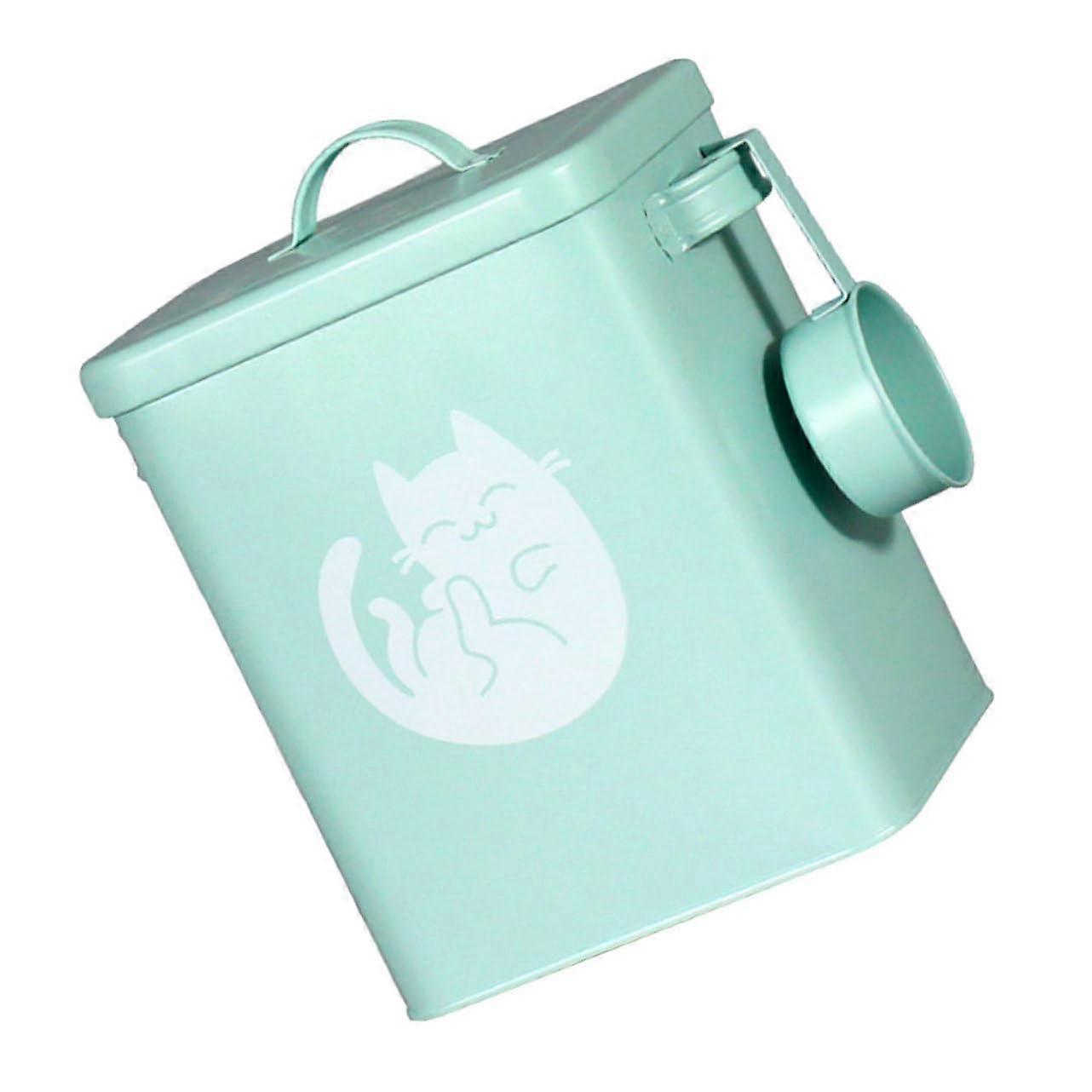 1 Set Cat Food Storage Bucket Cat Food Container Daily Cat Snack Bucket Daily Cat Food Bucket Professional Cat Snack Bucket Iron Dog Snack