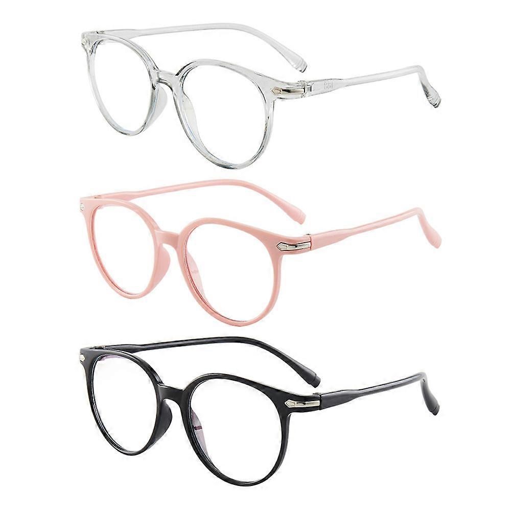 3Pcs Assorted Color Blue Light Blocking Eyeglasses For Computer Use Ideal For Men And Women Engaging In Gaming Watching TV And Reading Activities