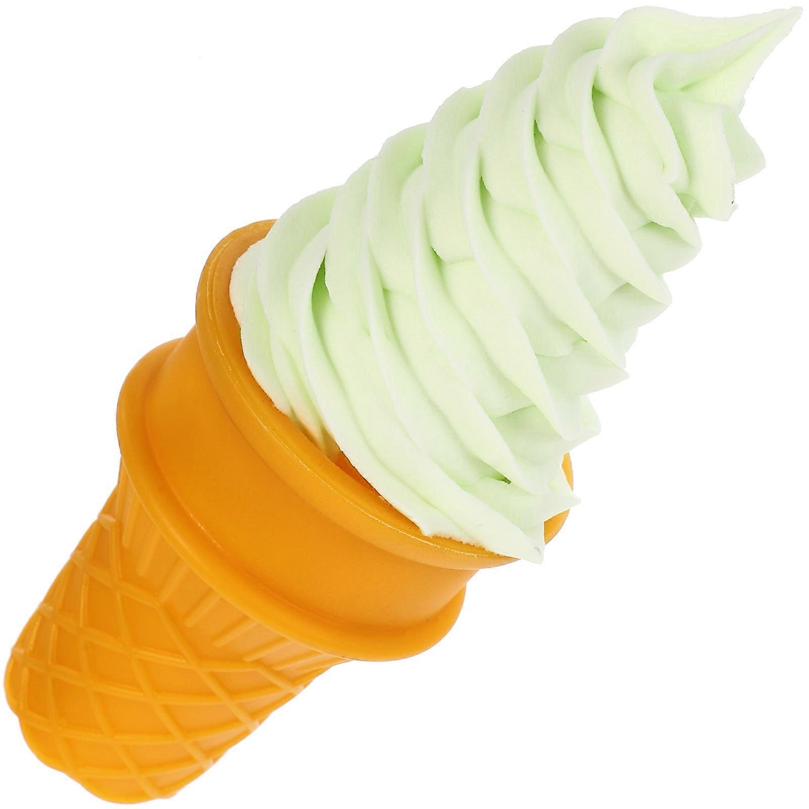 Simulation Ice Cream Model Photo Prop For Shop Display Birthday Party Light Green 1Pcs