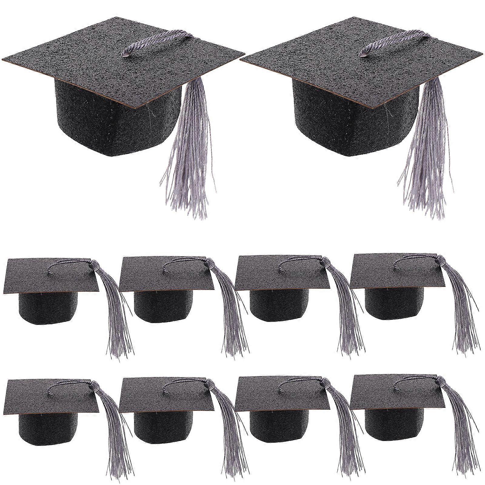 Creative Graduation Goblet Cover 10Pcs Mini Hat Design Ideal For Wine Goblets At Parties And Celebrations