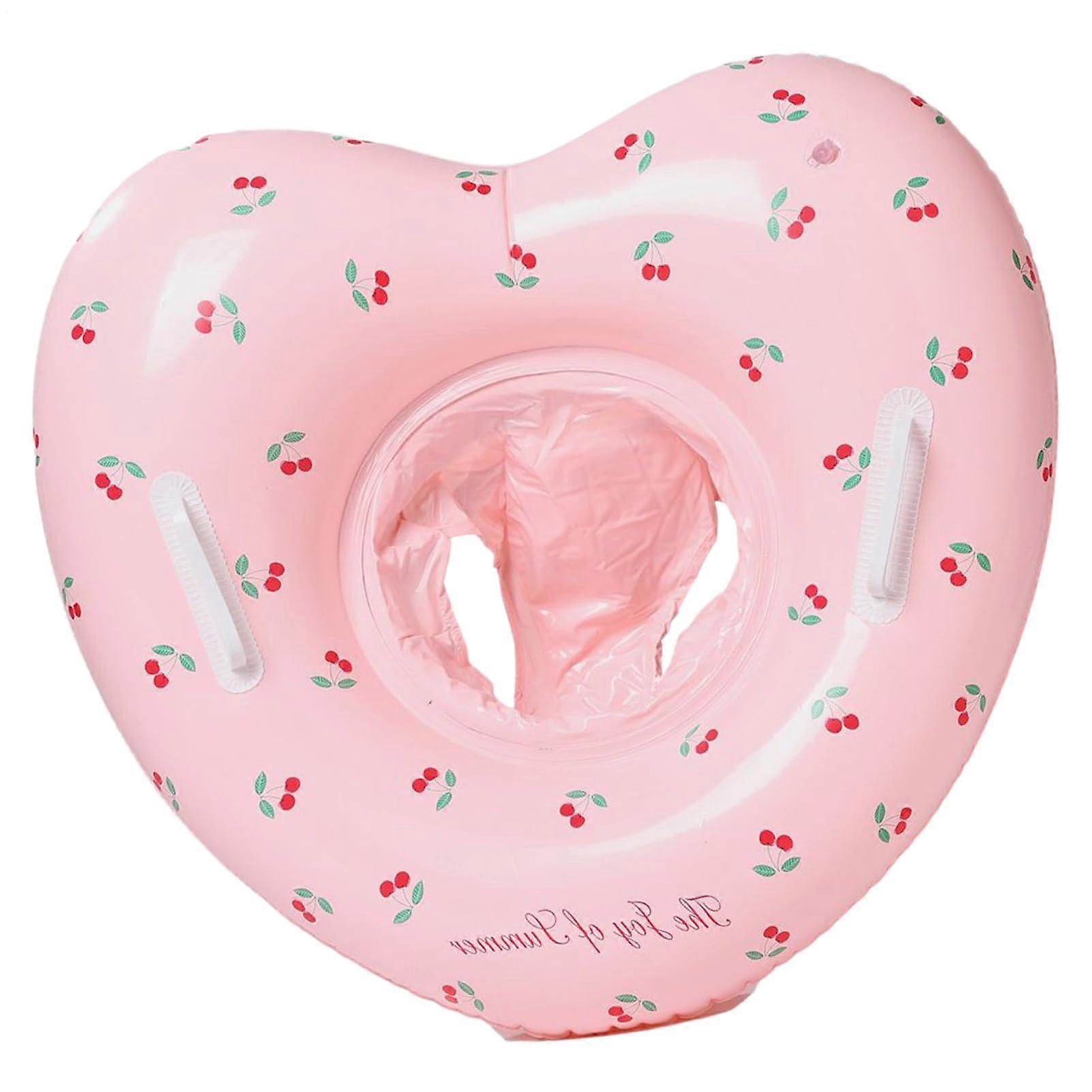 HeartShaped Baby Swim Ring, Portable Water Play Floatie MultiPurpose Pool Float