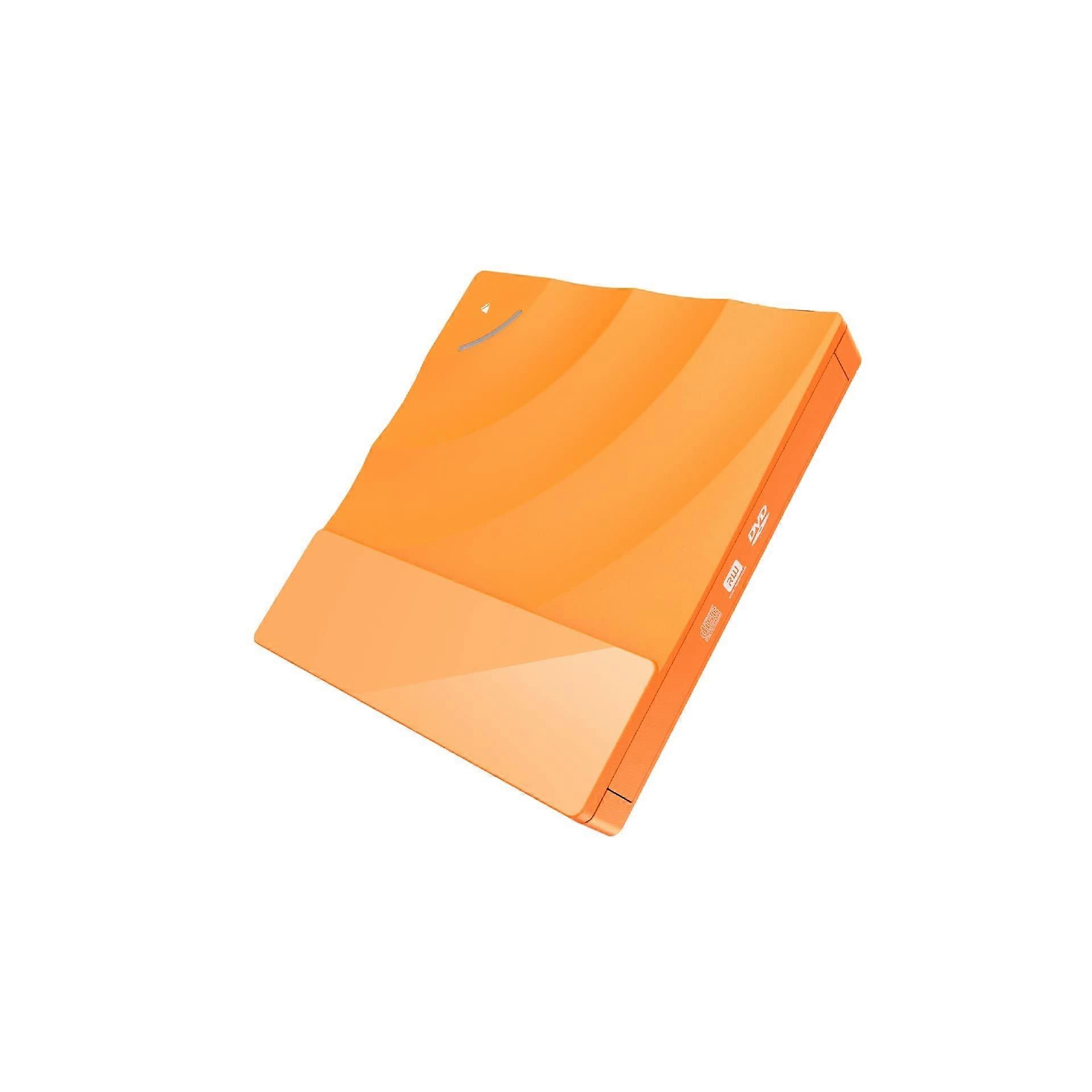 Portable DVD Player External Slim Disk Reader - USB 3.0 CD DVD-RW Compatible with Desktop PC Laptop Tablet, Orange