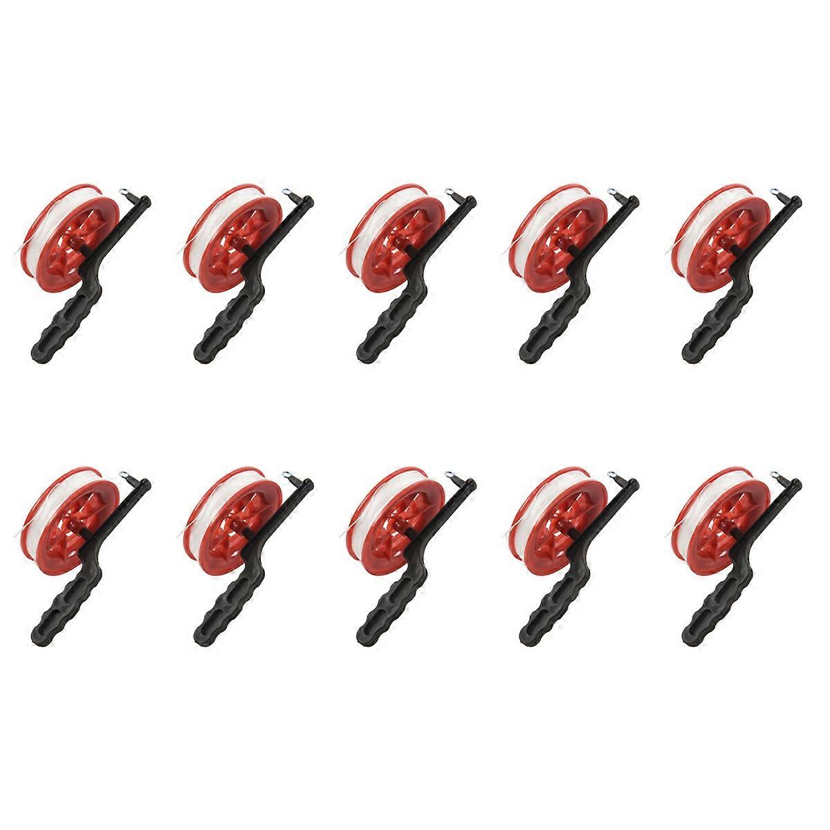 10pcs 100M Twisted String Line Red Wheel Kite Reel Winder