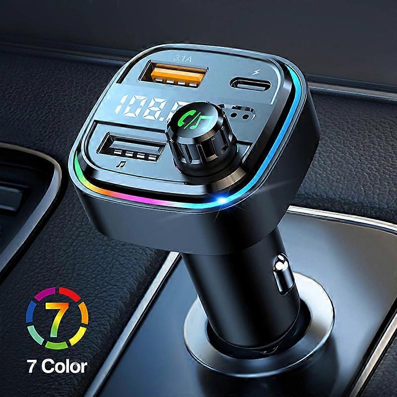 Car Charger Bluetooth 5.0 Wireless FM Transmitter MP3 Player USB PD Fast Adapter