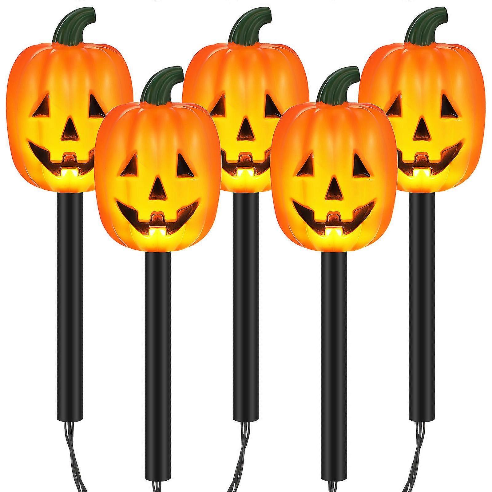 Powered Pumpkin Lights for Outdoor Decoration Warm Lighting Fun Design Strong PVC Material